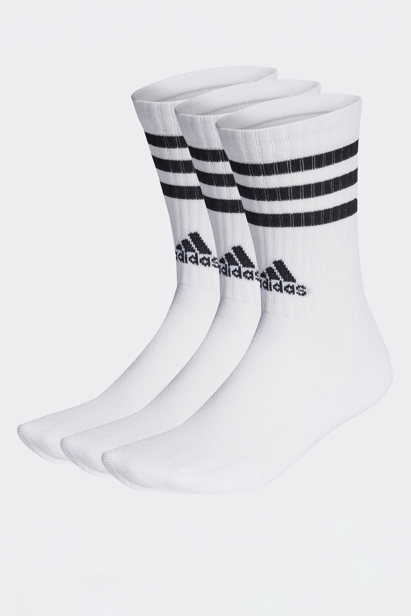 Білі шкарпетки (3 пари) 3-Stripes Cushioned Crew 1