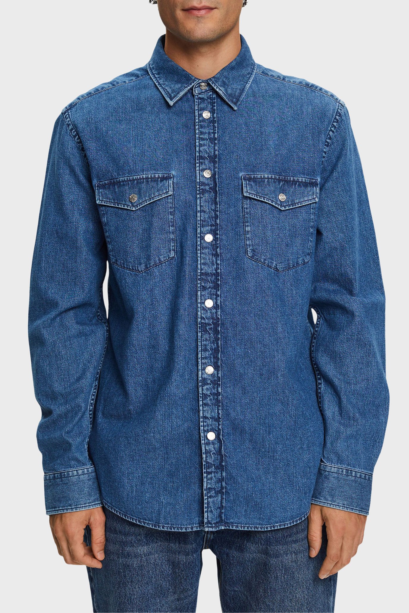 Чоловіча синя джинсова сорочка 1