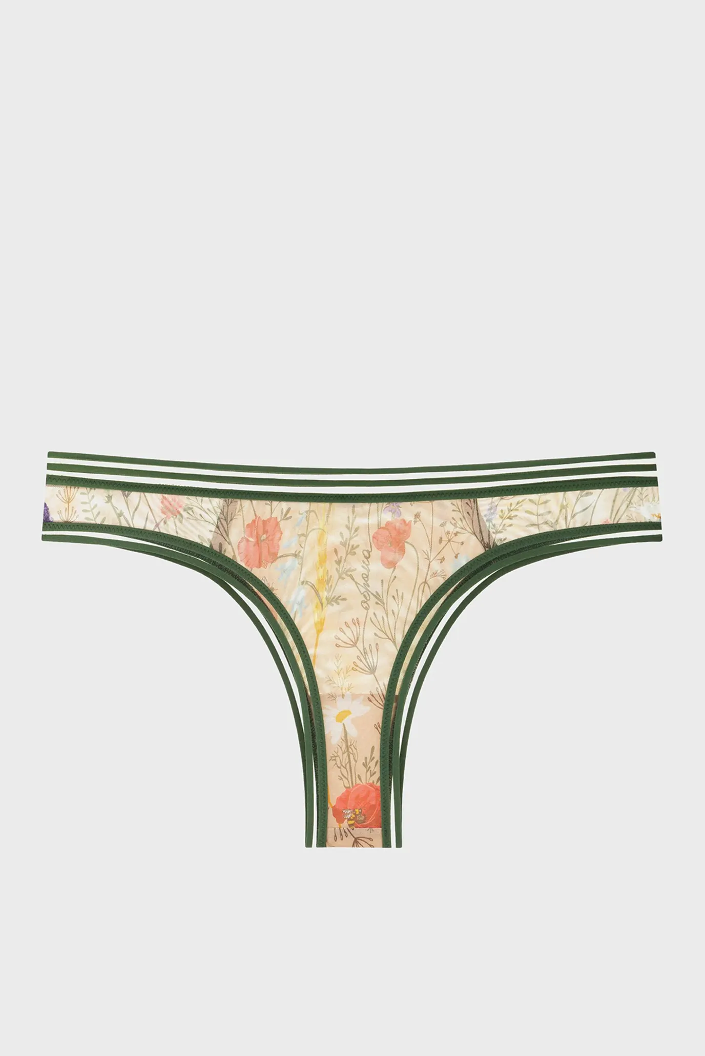 Жіночий бежевий комплект білизни (бюстгальтер, трусики) 3