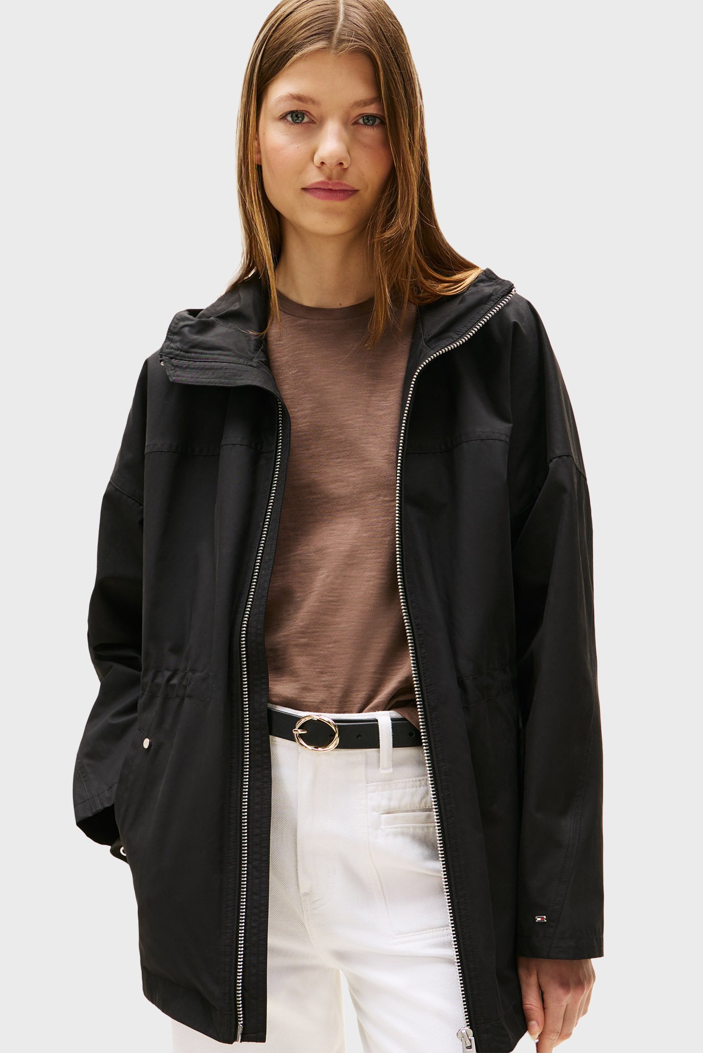 Женская черная парка COTTON NYLON REG Черный S Tommy Hilfiger WW0WW45621 Женская черная парка COTTON NYLON REG Черный S Tommy Hilfiger WW0WW45621
