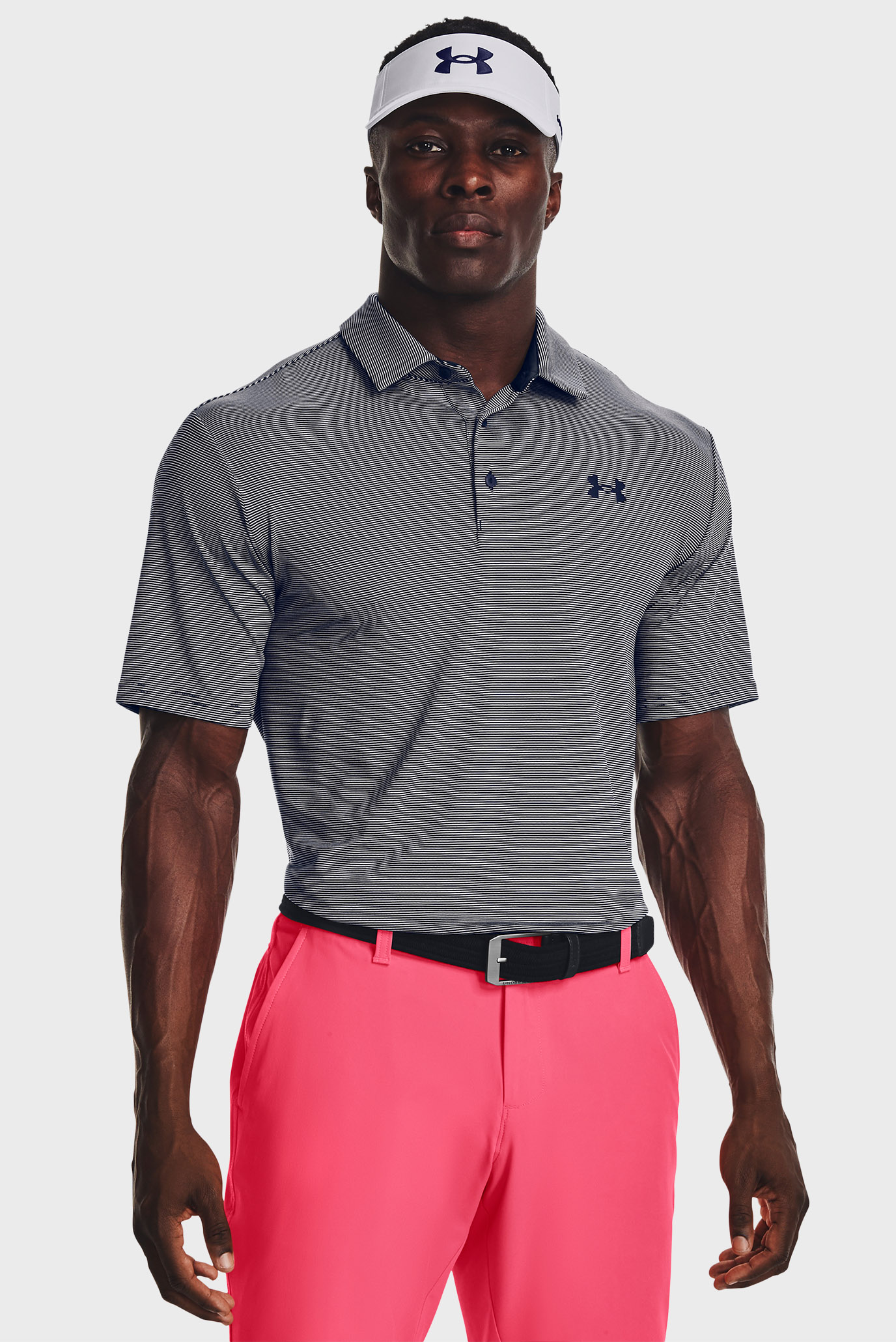 Мужское синее поло в полоску UA Playoff 3.0 Stripe Polo Синий S Under Armour 1378676-410 Мужское синее поло в полоску UA Playoff 3.0 Stripe Polo Синий S Under Armour 1378676-410