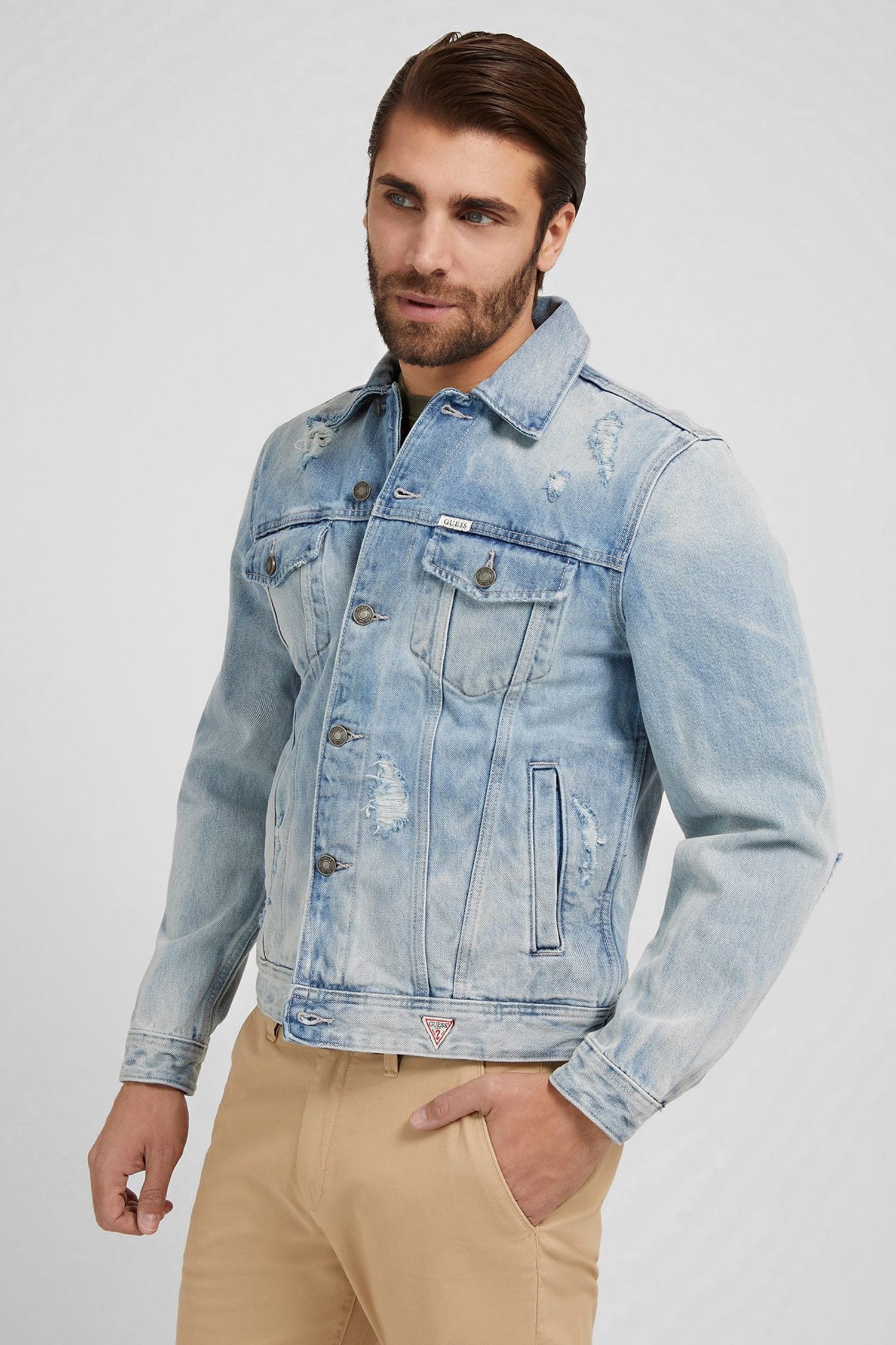 Мужская голубая джинсовая куртка 1