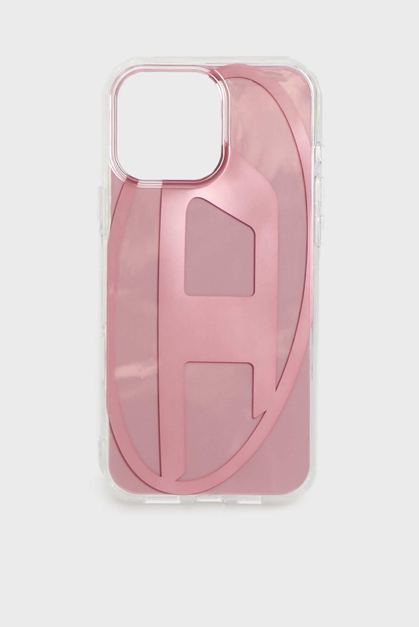 Рожевий чохол для телефона Diesel Oval D Mirror Case FW24 for iPhone 16 Pro Max 1