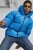 Мужской синий пуховик Hooded Ultra Down Puffer Jacket