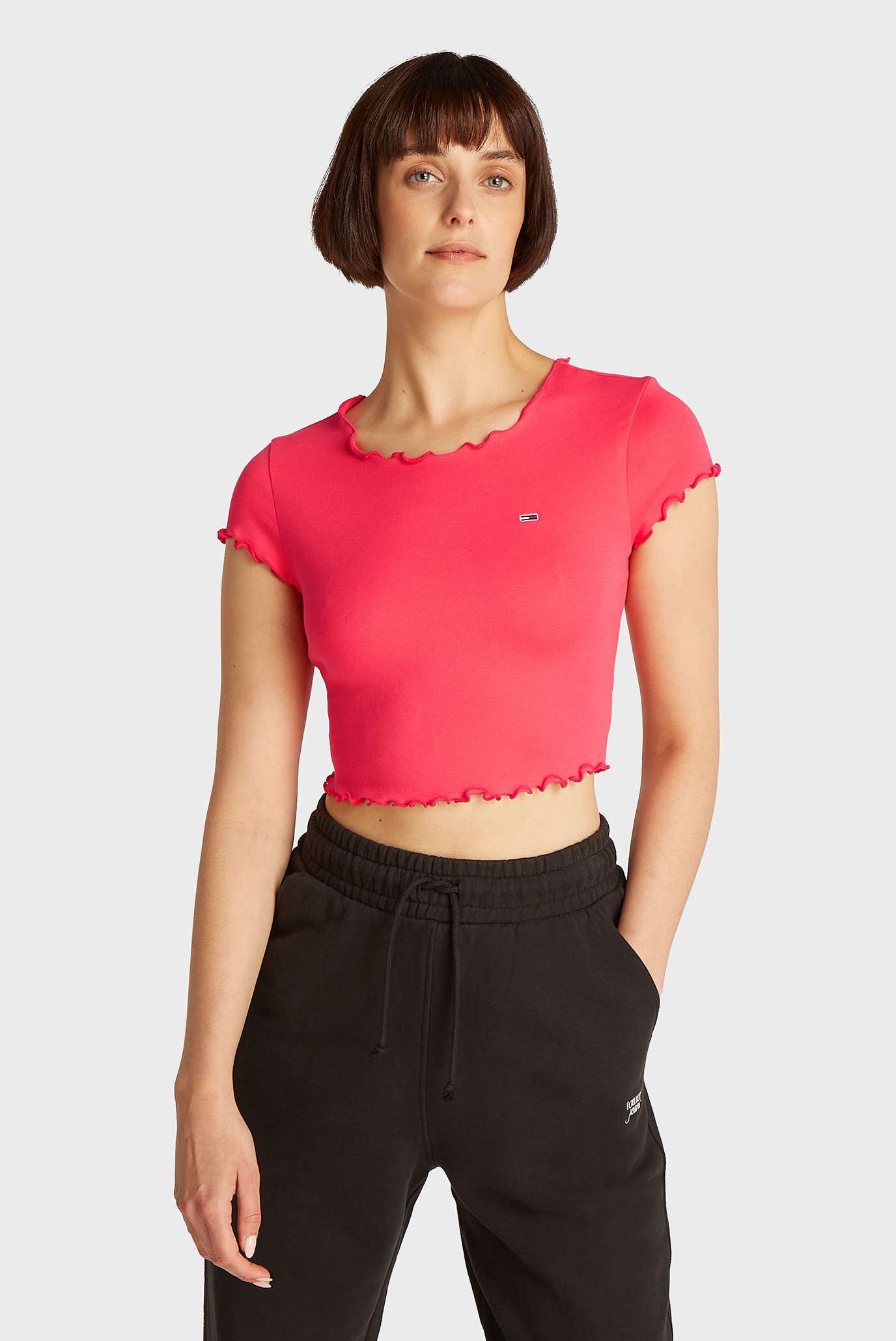 Женская розовая футболка Розовый S Tommy Jeans DW0DW20623 Женская розовая футболка Розовый S Tommy Jeans DW0DW20623