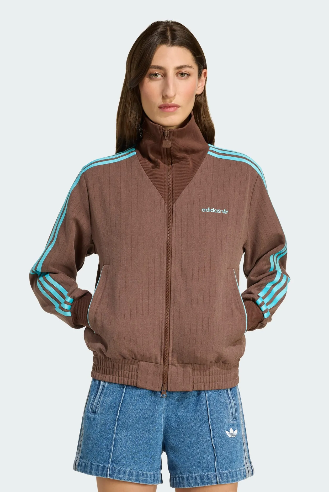 Женская коричневая спортивная кофта Tailored adidas JX5311 — MD