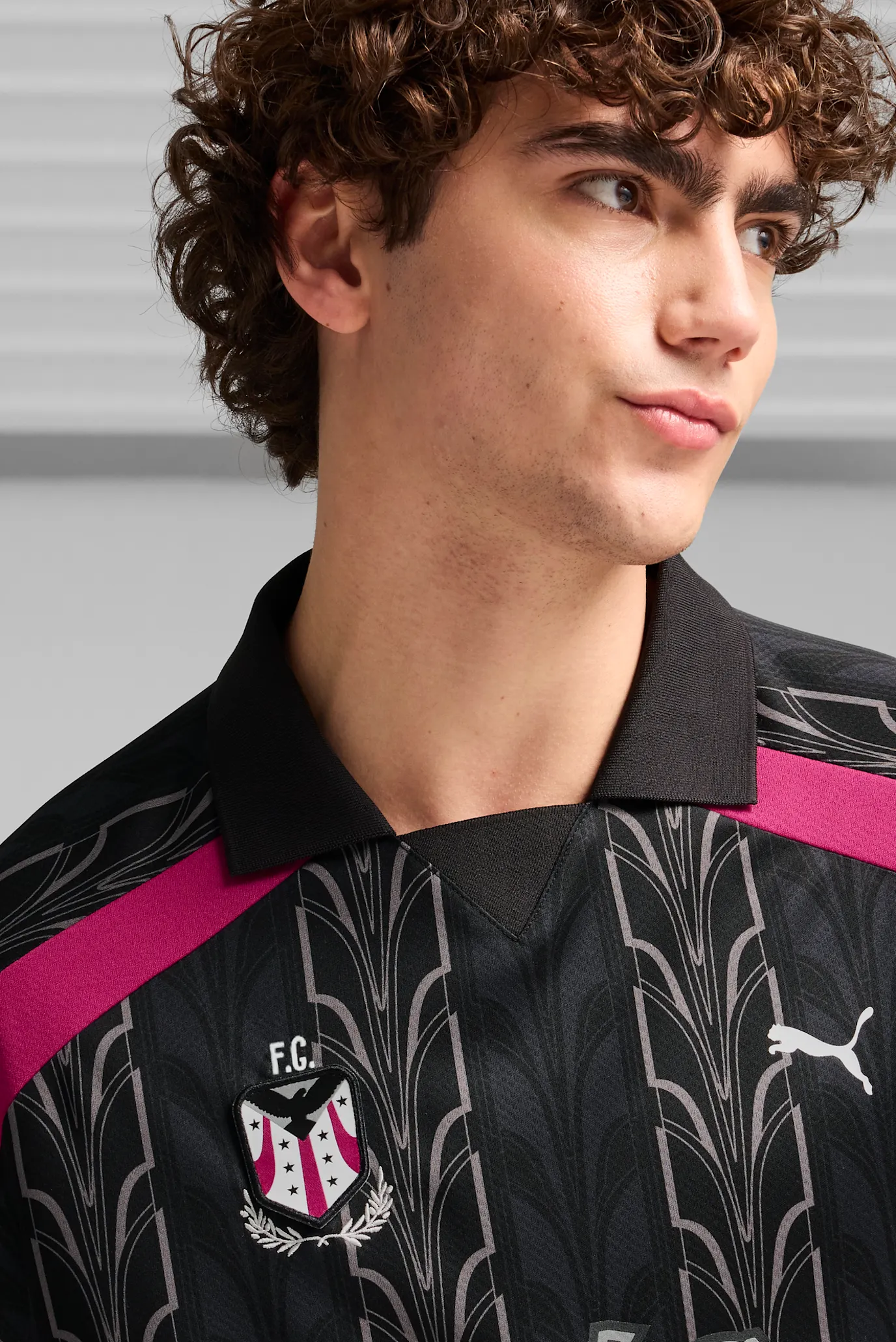 Чоловіче чорне поло з візерунком PUMA x MÁS TIEMPO Jersey Men 4