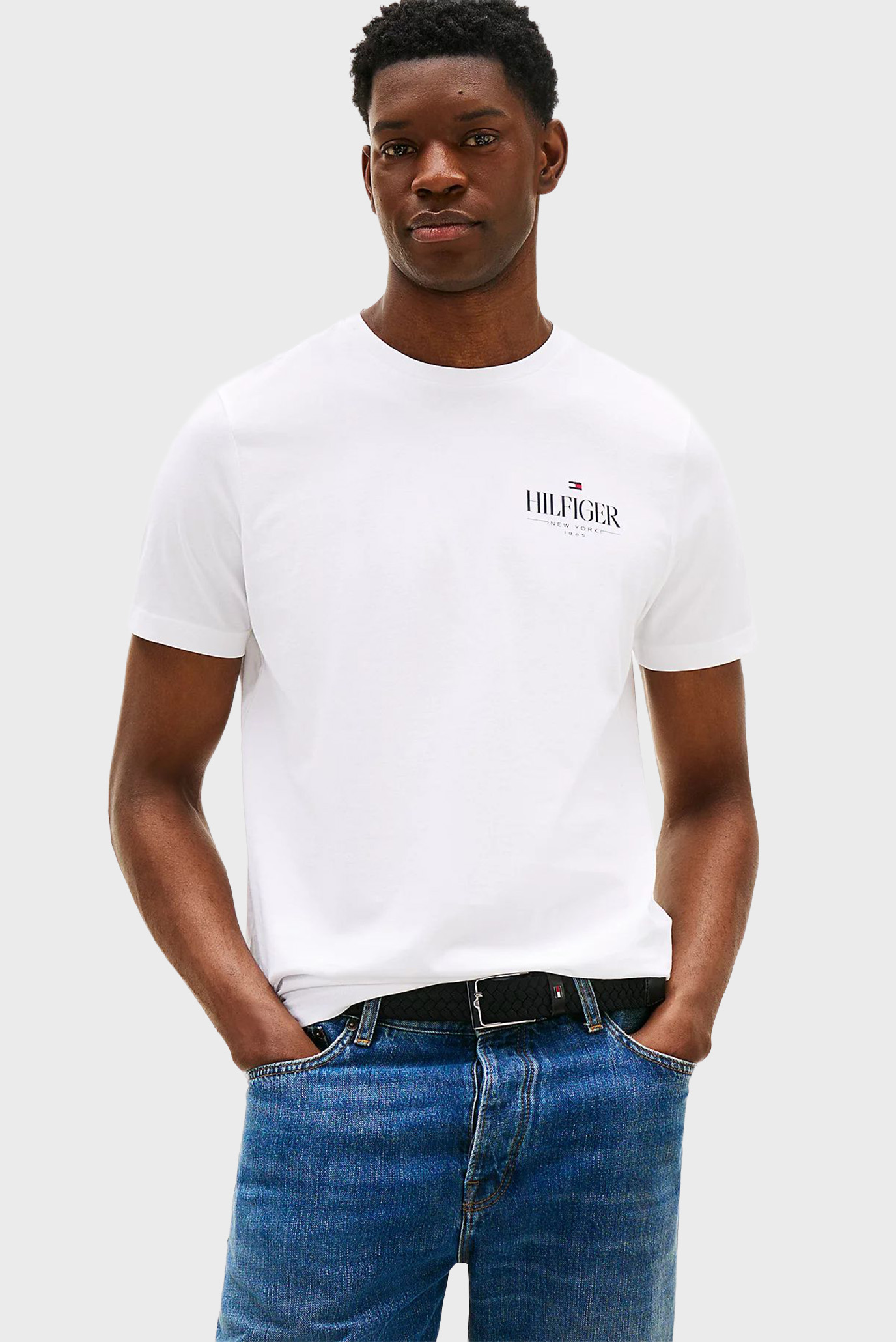 Мужская белая футболка STACK Белый XXL Tommy Hilfiger MW0MW39355 Мужская белая футболка STACK Белый XXL Tommy Hilfiger MW0MW39355