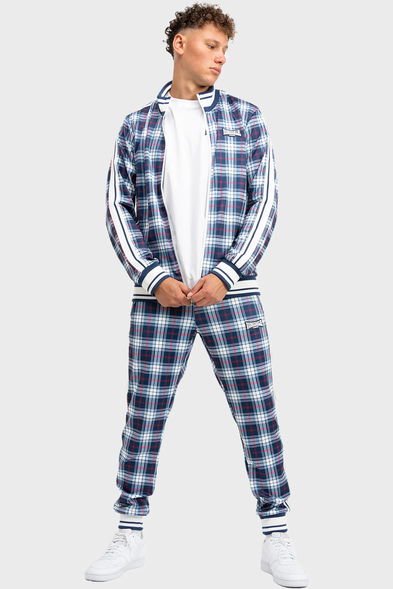 Чоловічий картатий спортивний костюм (кофта, штани) WEMBELY 2