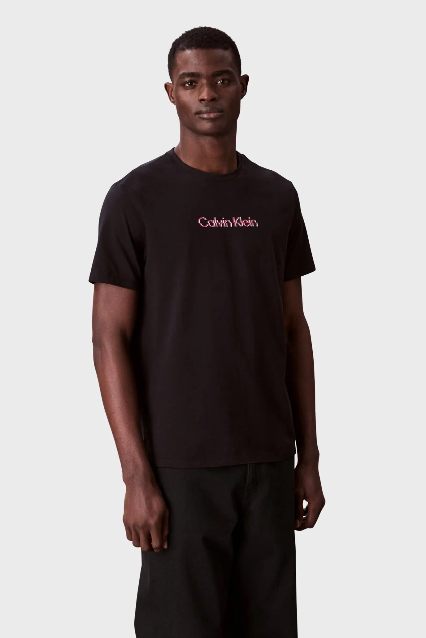 Мужская черная футболка SS GLITCHED LOGO 3