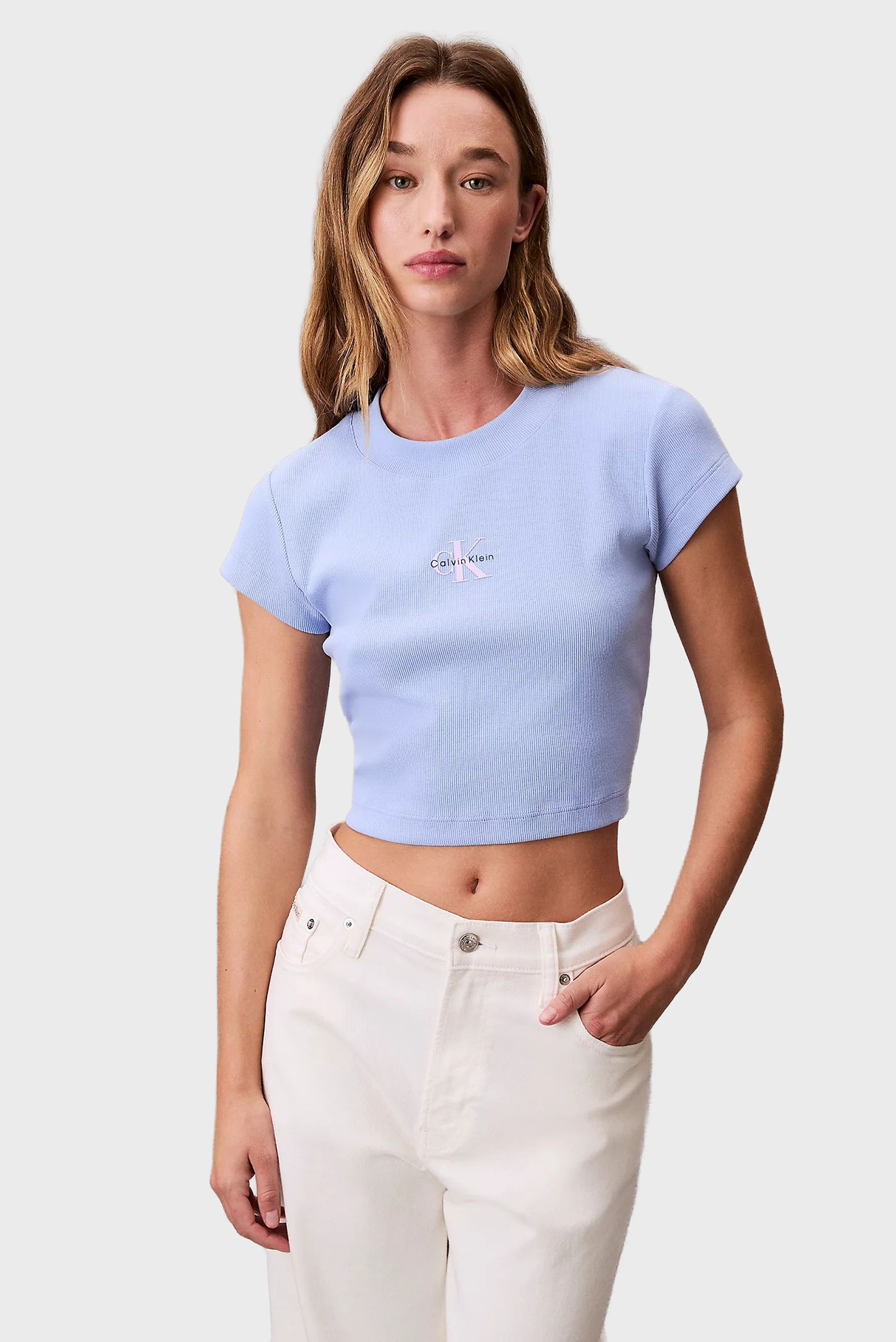 Женский голубой топ A- MONOGRAM BABY Голубой S Calvin Klein Jeans LV047AB802 Женский голубой топ A- MONOGRAM BABY Голубой S Calvin Klein Jeans LV047AB802