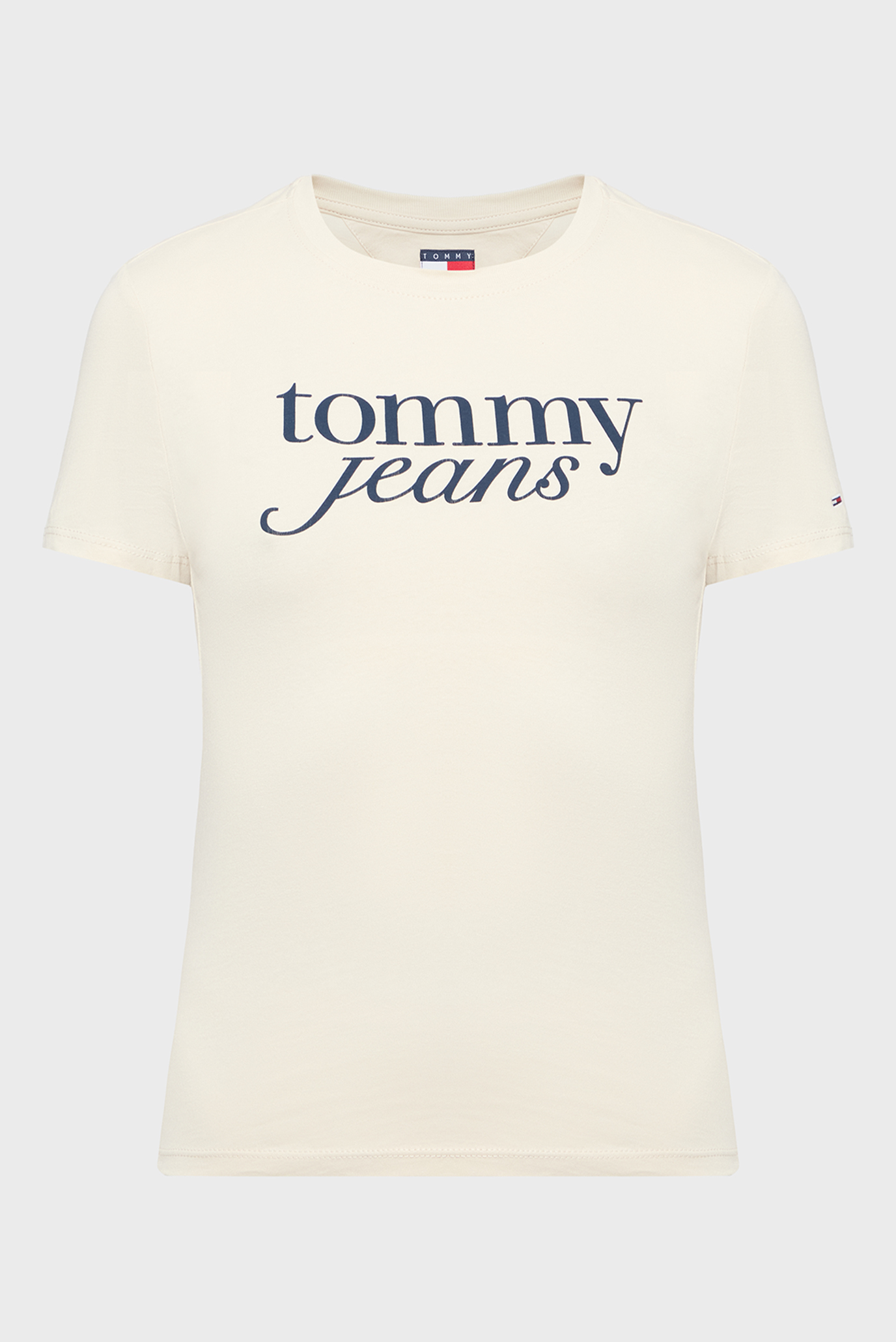 Женская белая футболка Бежевый M Tommy Jeans DW0DW19447 Женская белая футболка Бежевый M Tommy Jeans DW0DW19447