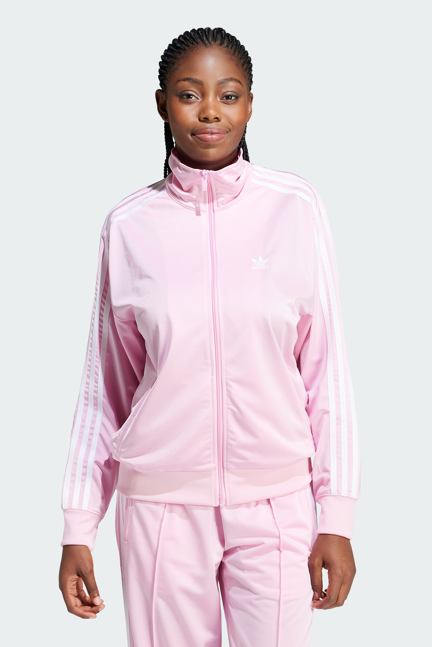 Женская розовая спортивная кофта Adicolor Classics Loose Firebird 1