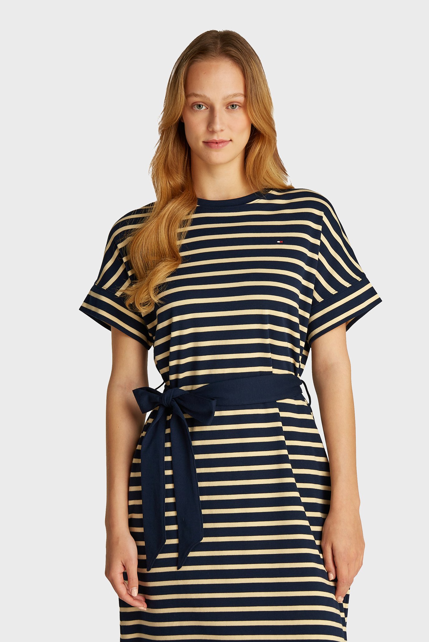 Женское платье в полоску COTTON INTERLOCK SHORT DRESS Разноцветный XS Tommy Hilfiger WW0WW45183 Женское платье в полоску COTTON INTERLOCK SHORT DRESS Разноцветный XS Tommy Hilfiger WW0WW45183