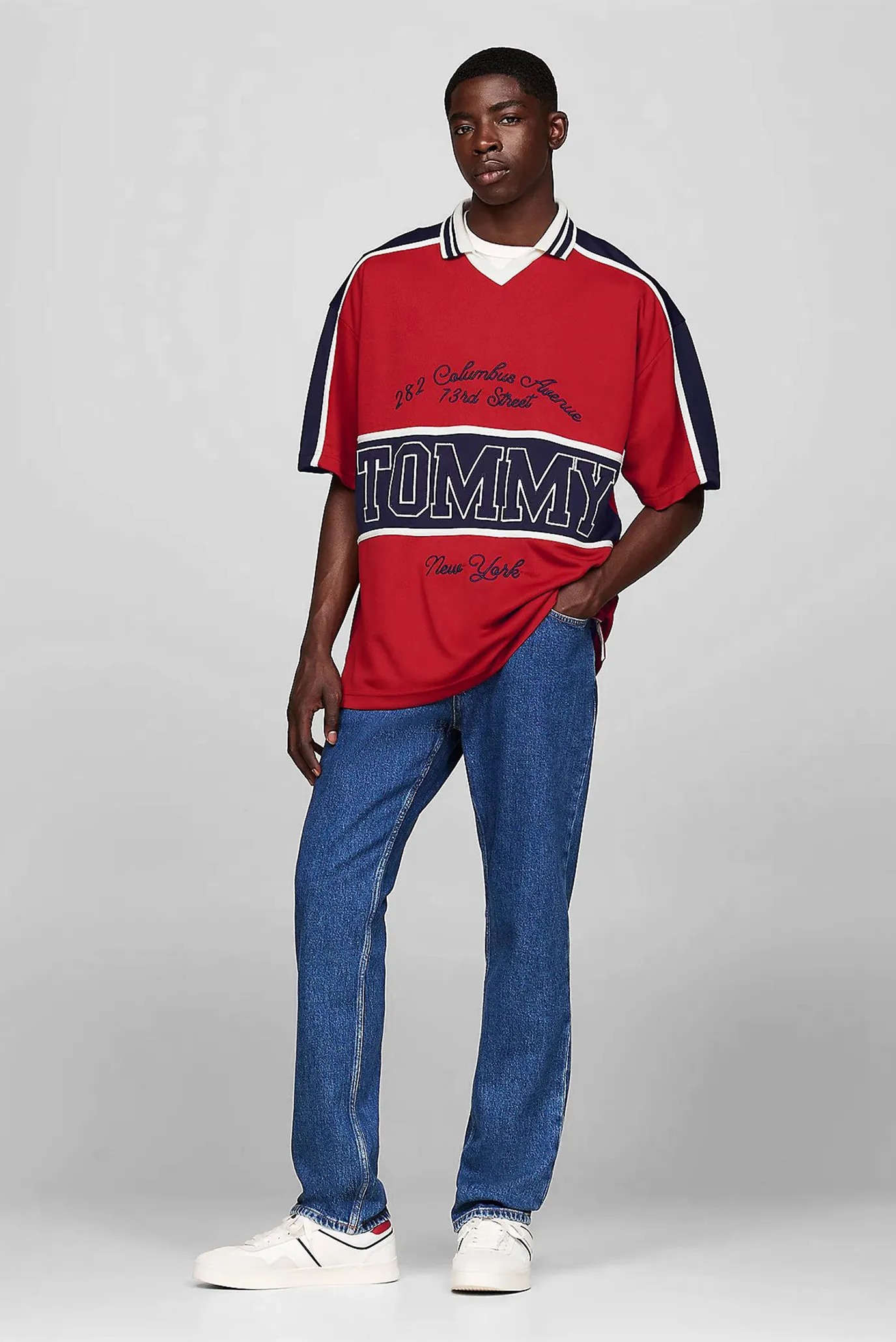 Чоловіче червоне поло TJCU COLOURBLOCK POLO 2