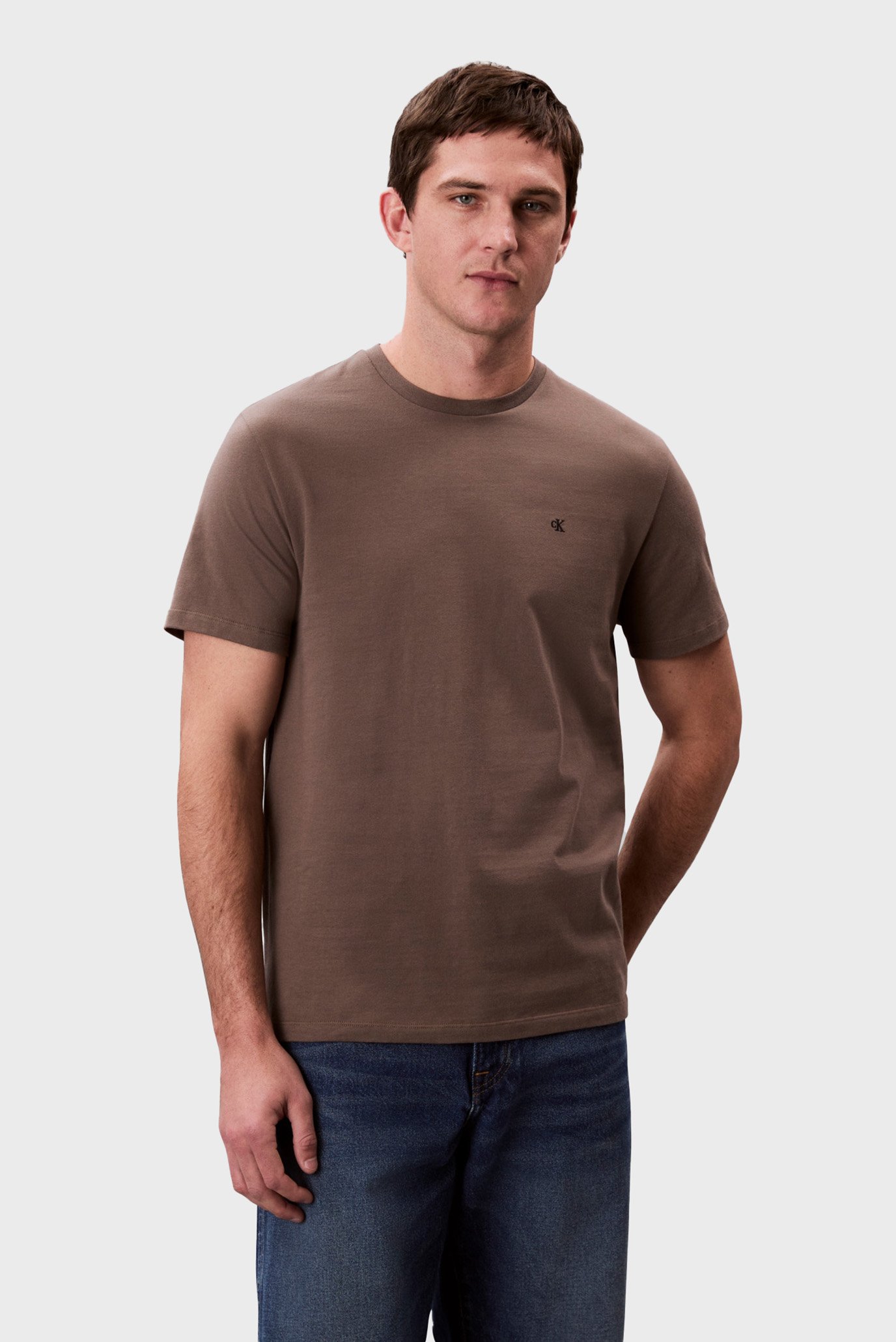 Мужская коричневая футболка SS SMOOTH Коричневый L Calvin Klein Jeans LV040HM265 Мужская коричневая футболка SS SMOOTH Коричневый L Calvin Klein Jeans LV040HM265