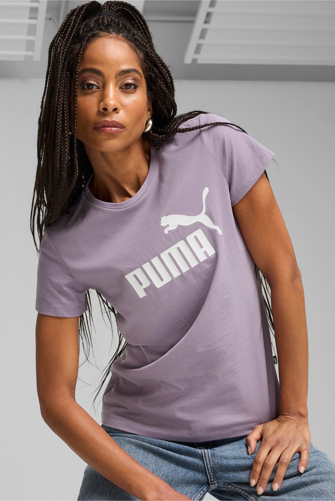 Жіноча бузкова футболка Essentials Logo Women's Tee 1