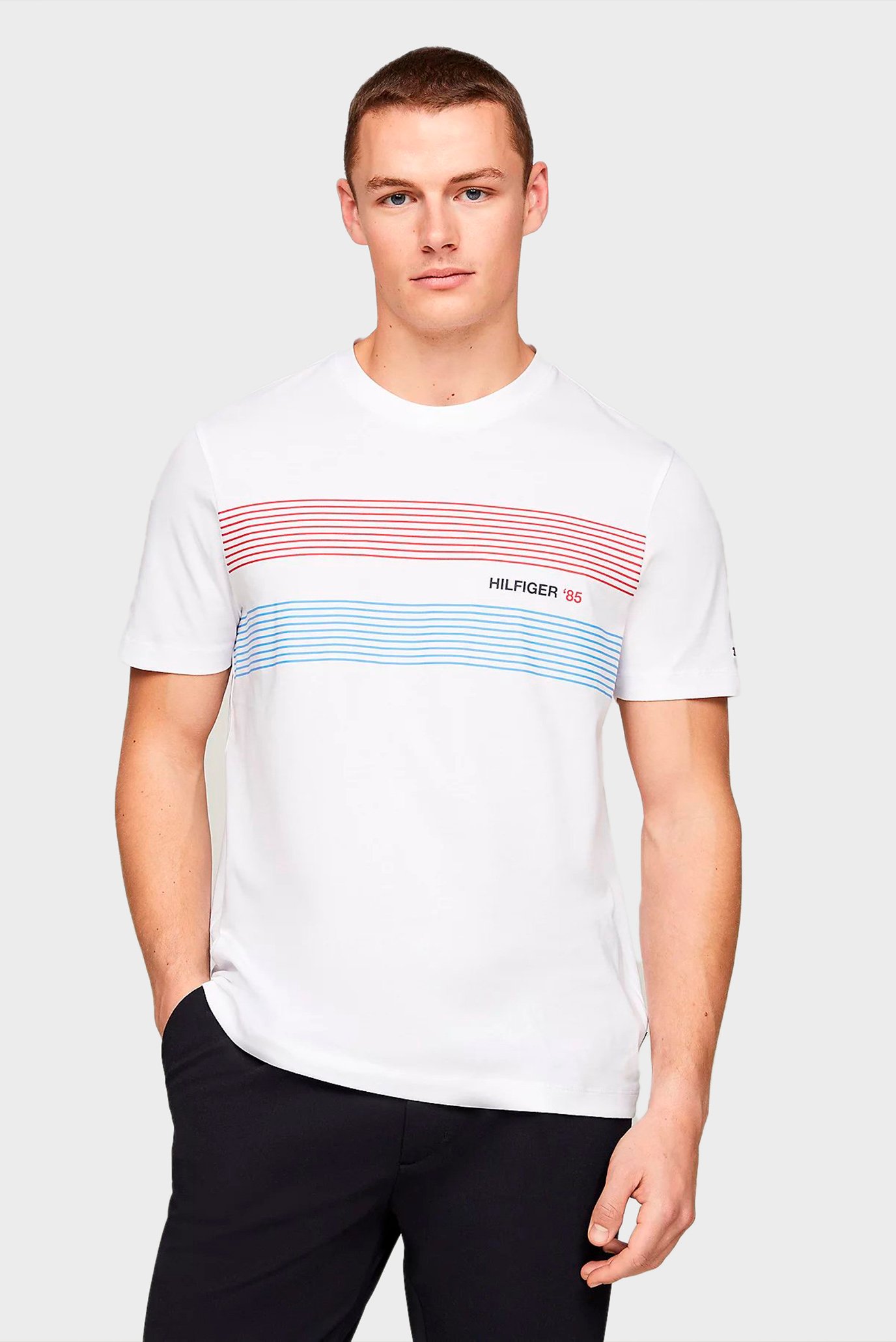 Чоловіча біла футболка CHEST HILFIGER 85 TEE 1