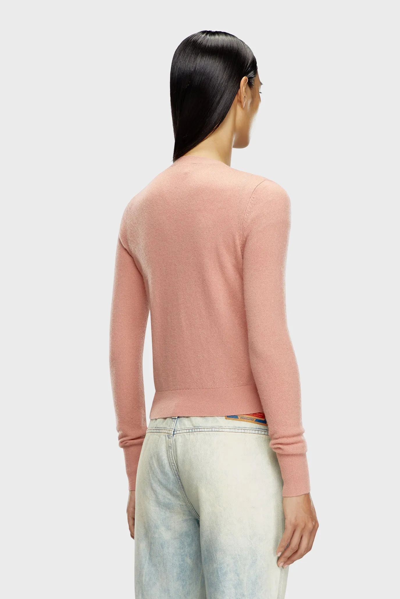 Жіночий рожевий вовняний кардиган M-ARTE 4