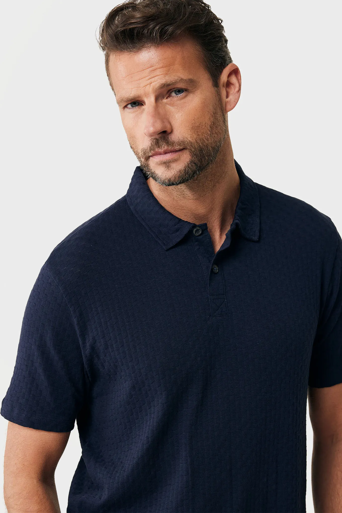 Мужское темно-синее поло 4