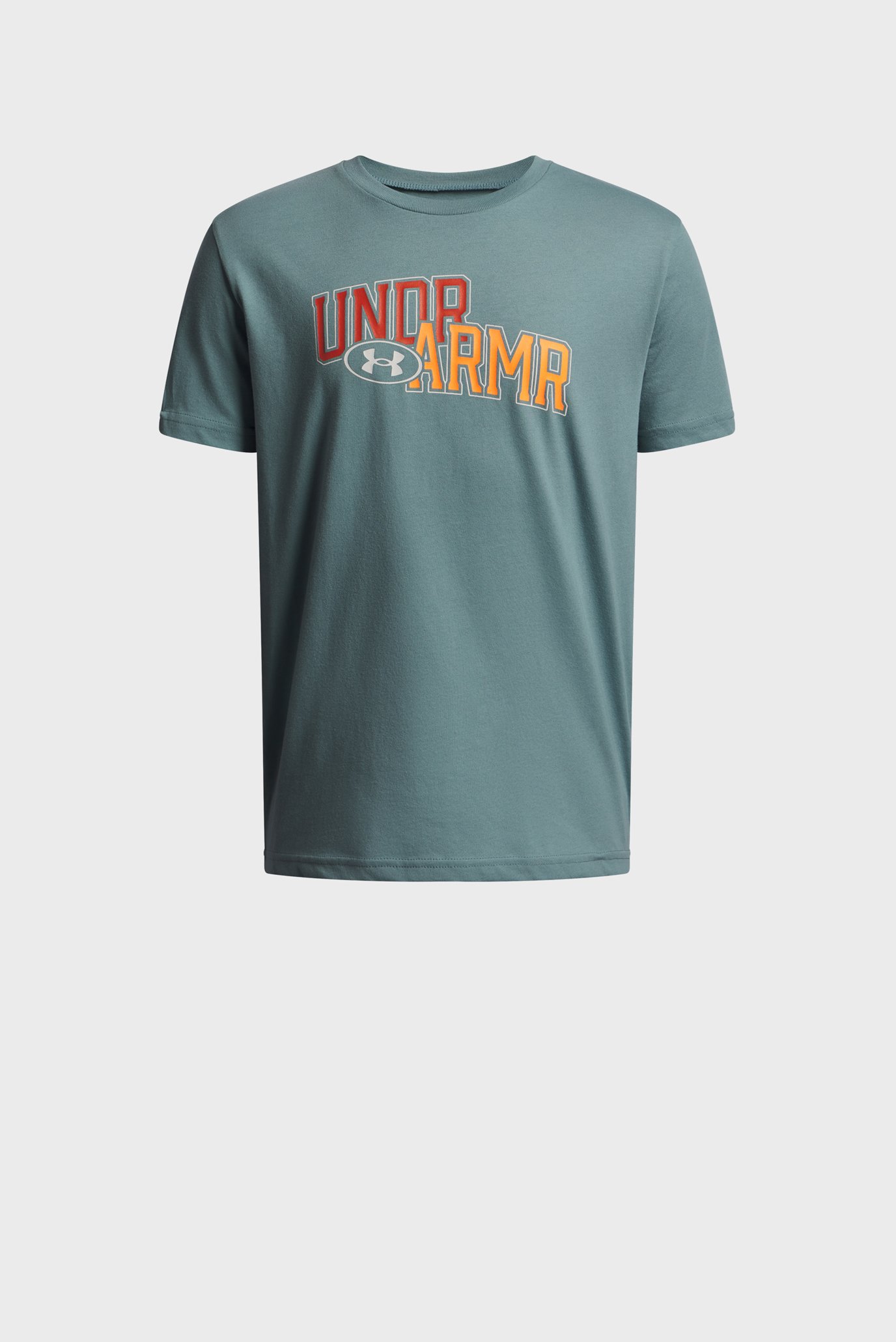 Детская бирюзовая футболка UA OVERLAY WM SS Бирюзовый 7 Under Armour 6005069-323