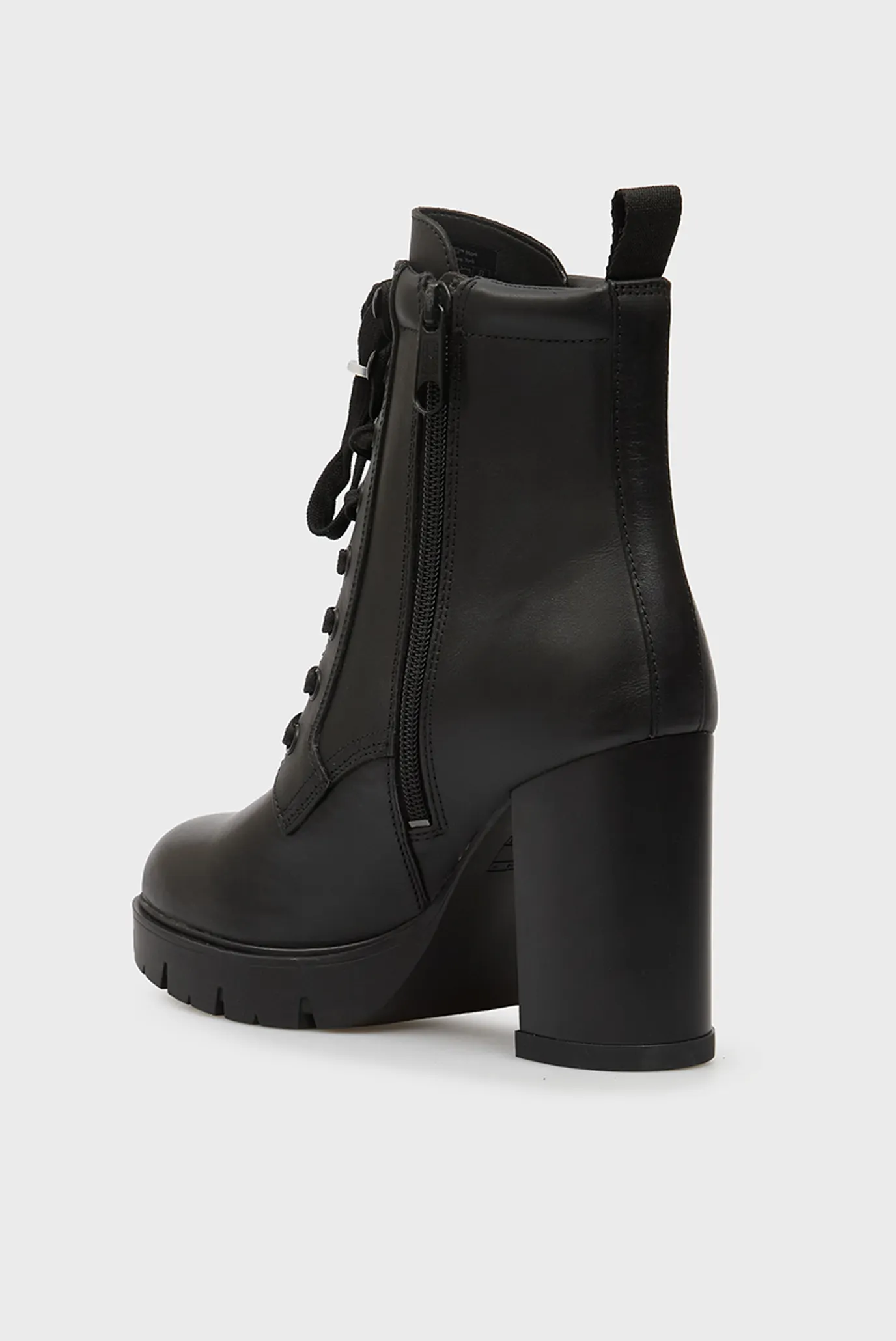 Женские черные кожаные ботильоны HEEL 4