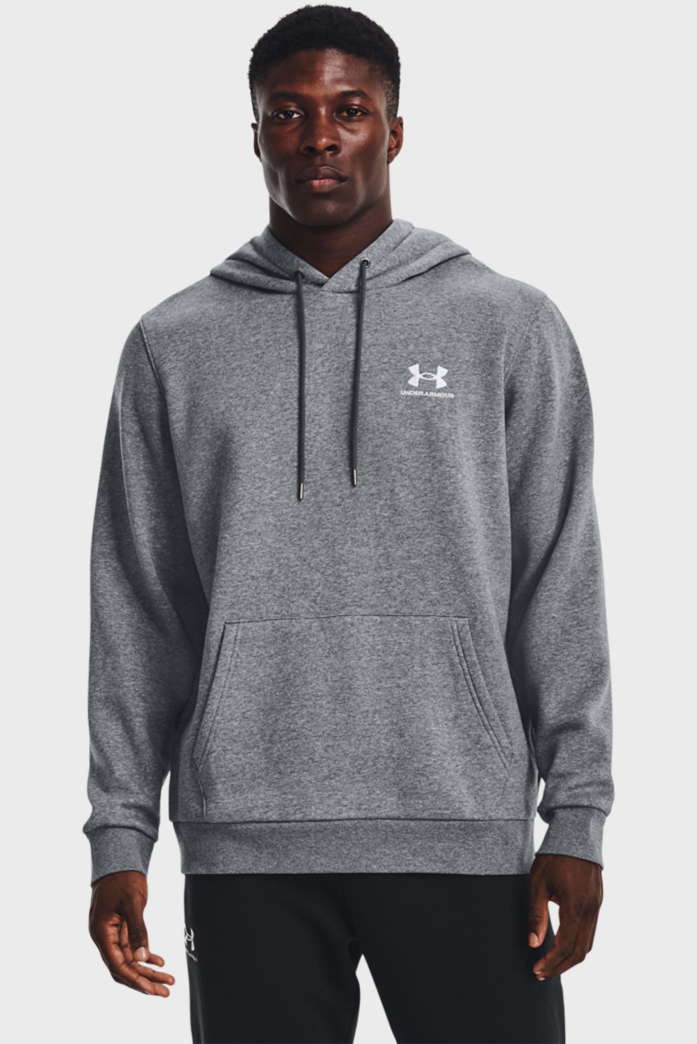 Чоловіче сіре худі UA Essential Fleece Hoodie 1