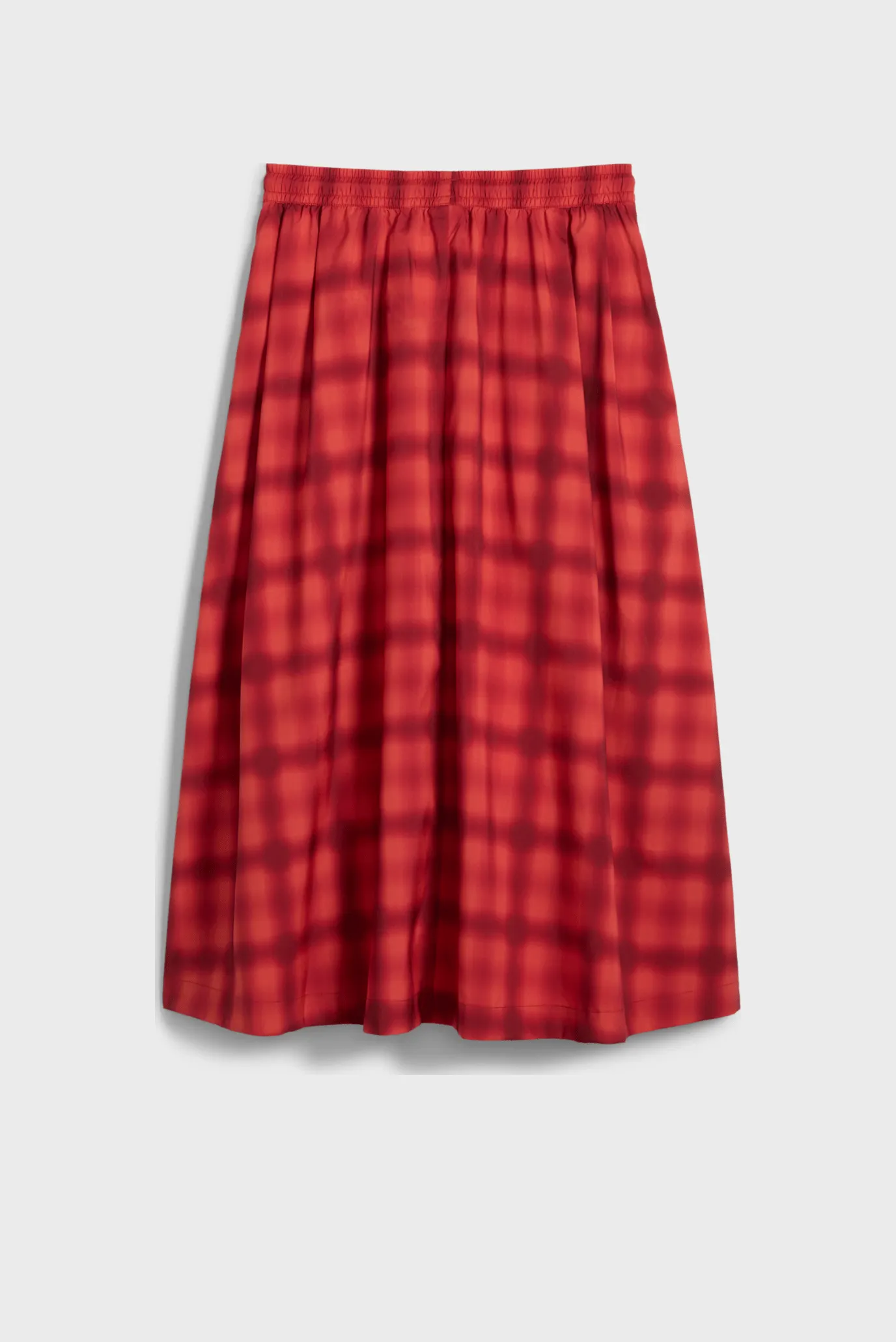 Женская красная юбка в клетку ROAD TO UNITY Woven Midi AOP Pleated Skirt Women 7