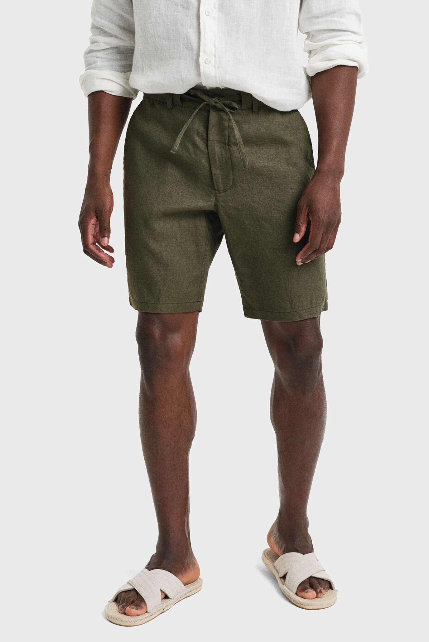 Мужские зеленые льняные шорты RELAXED LINEN DS SHORTS Зеленый XL Gant 205073 Мужские зеленые льняные шорты RELAXED LINEN DS SHORTS Зеленый XL Gant 205073