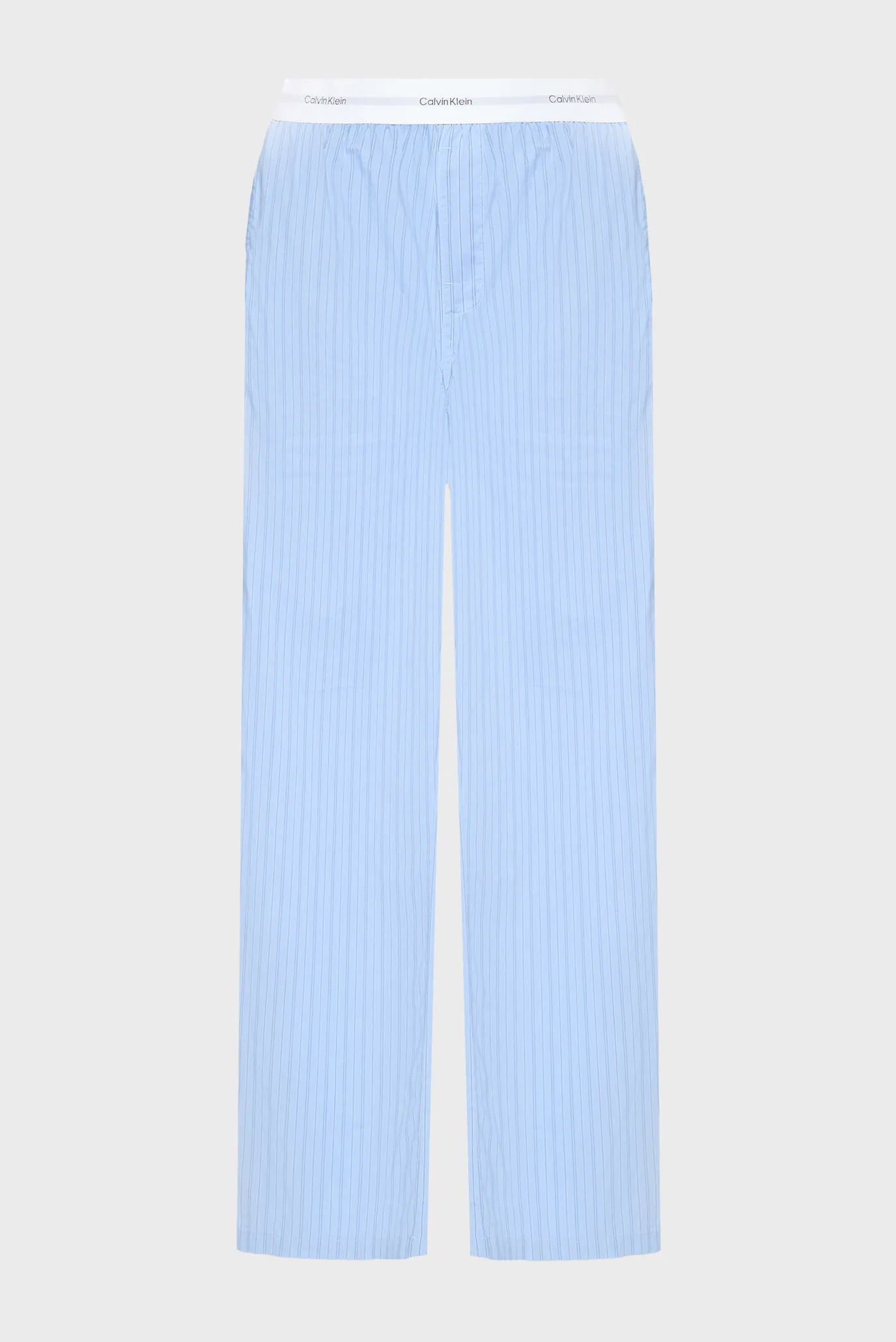 Жіночі блакитні брюки у смужку LOGO WB POPLIN 7