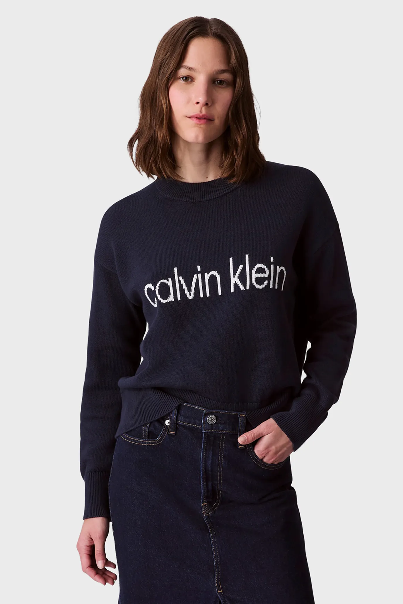 Жіночий темно-синій джемпер Graphic 1