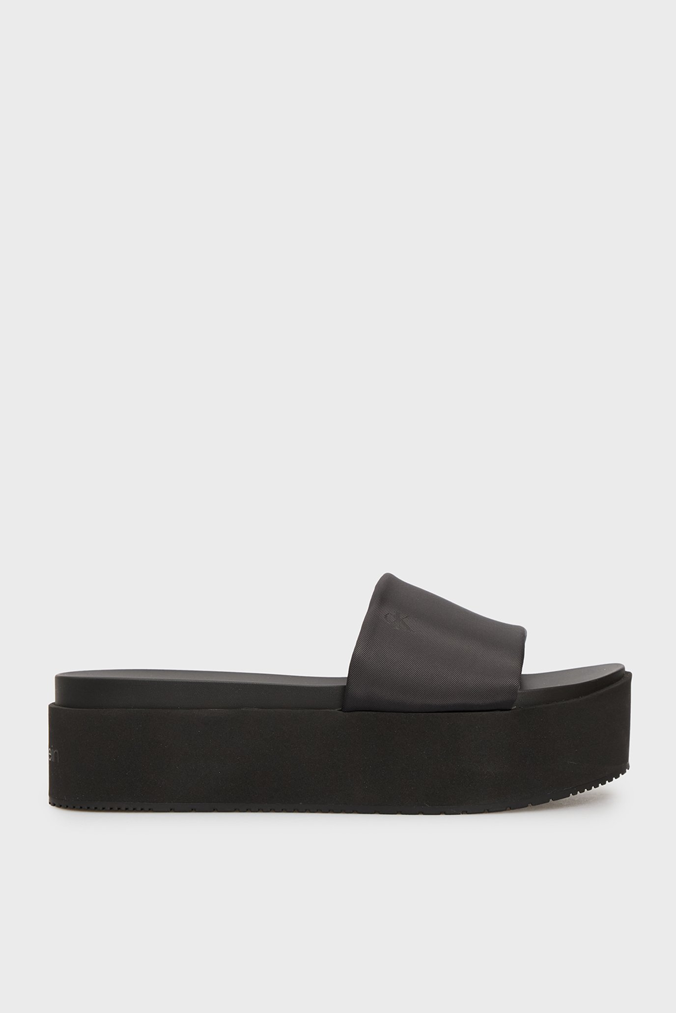 Женские черные слайдеры FLATFORM SANDAL SLIDE IN NYLON 1