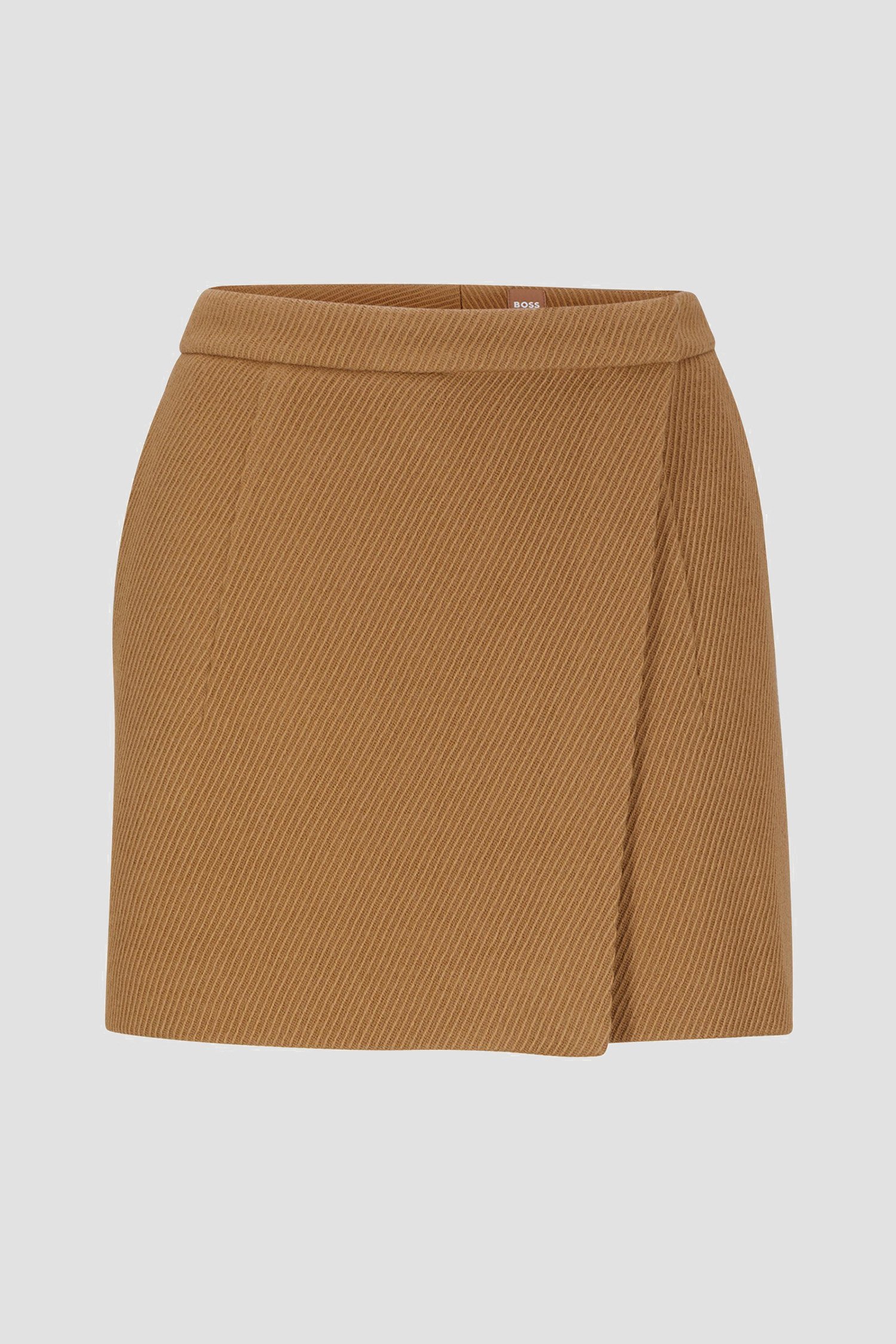 Женская бежевая шерстяная юбка-шорты 1