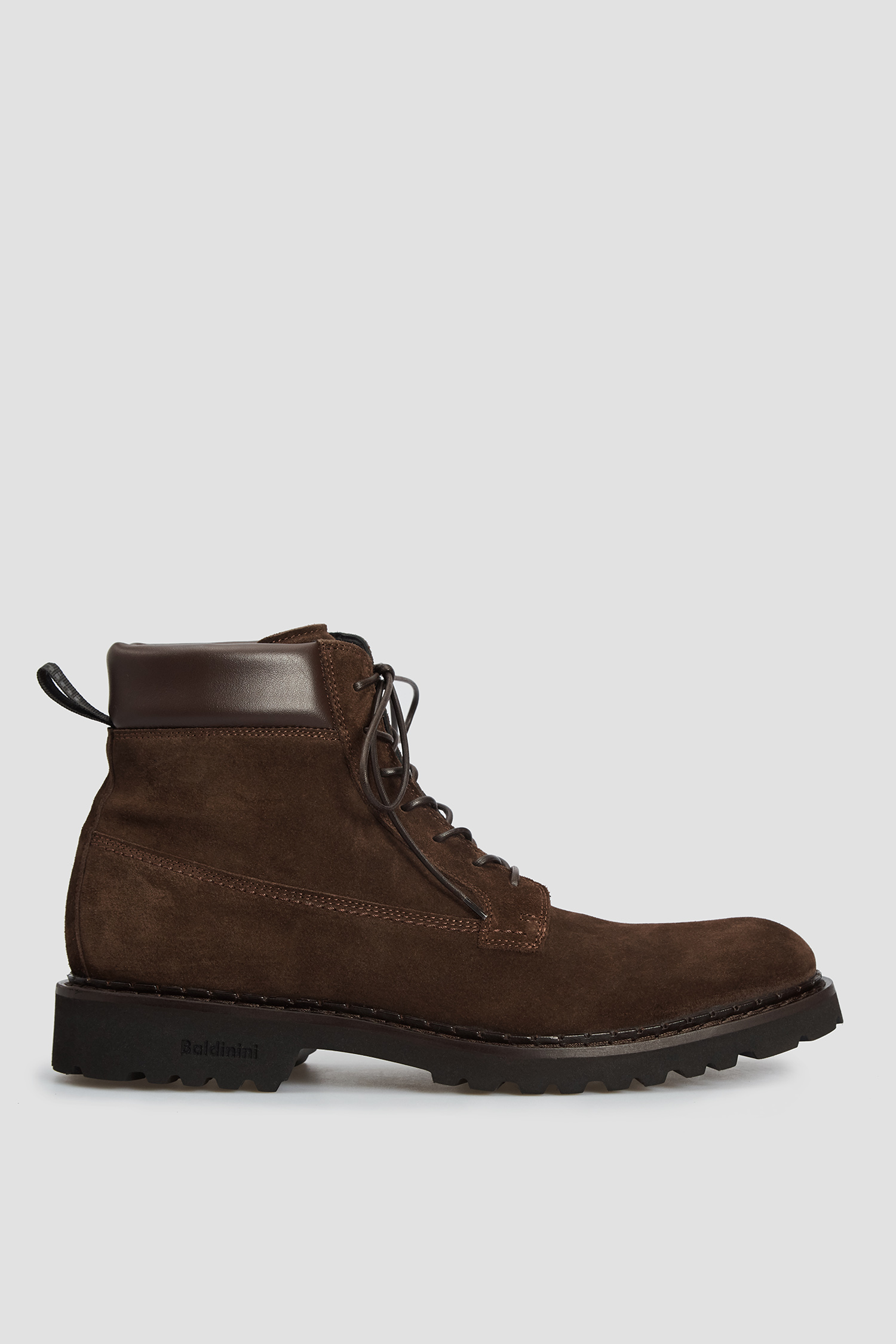 Мужские темно-коричневые замшевые ботинки 1