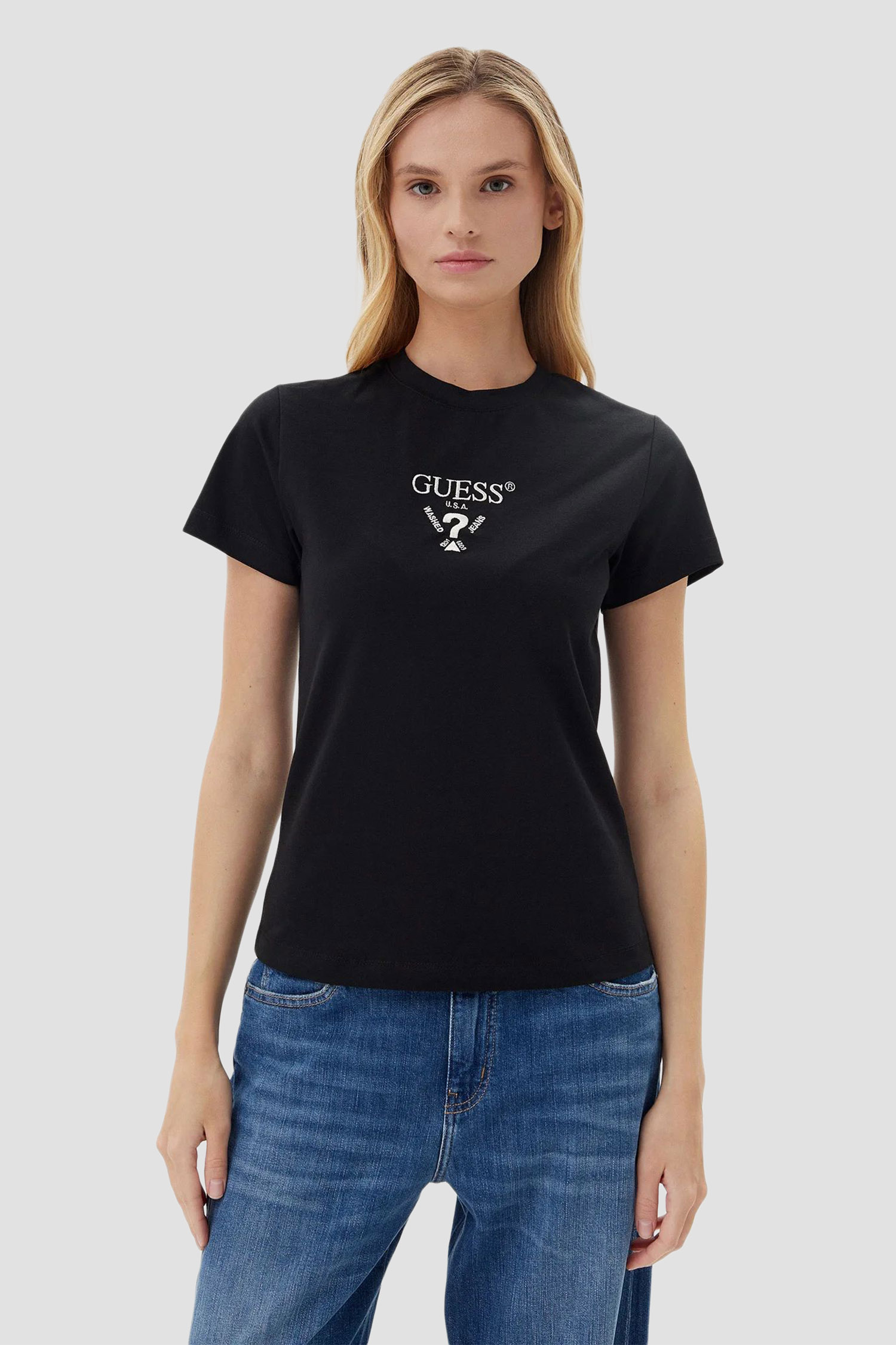 Женская черная футболка Черный XS Guess V4YI21.KCDH1;FJ8N Женская черная футболка Черный XS Guess V4YI21.KCDH1;FJ8N