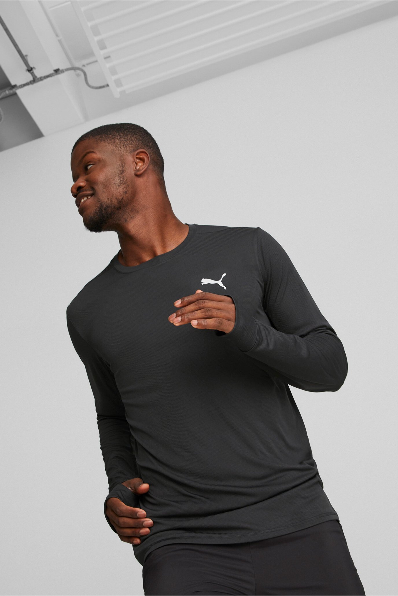 Мужской темно-серый лонгслив RUN FAVOURITE Long Sleeve Running Tee Men 1