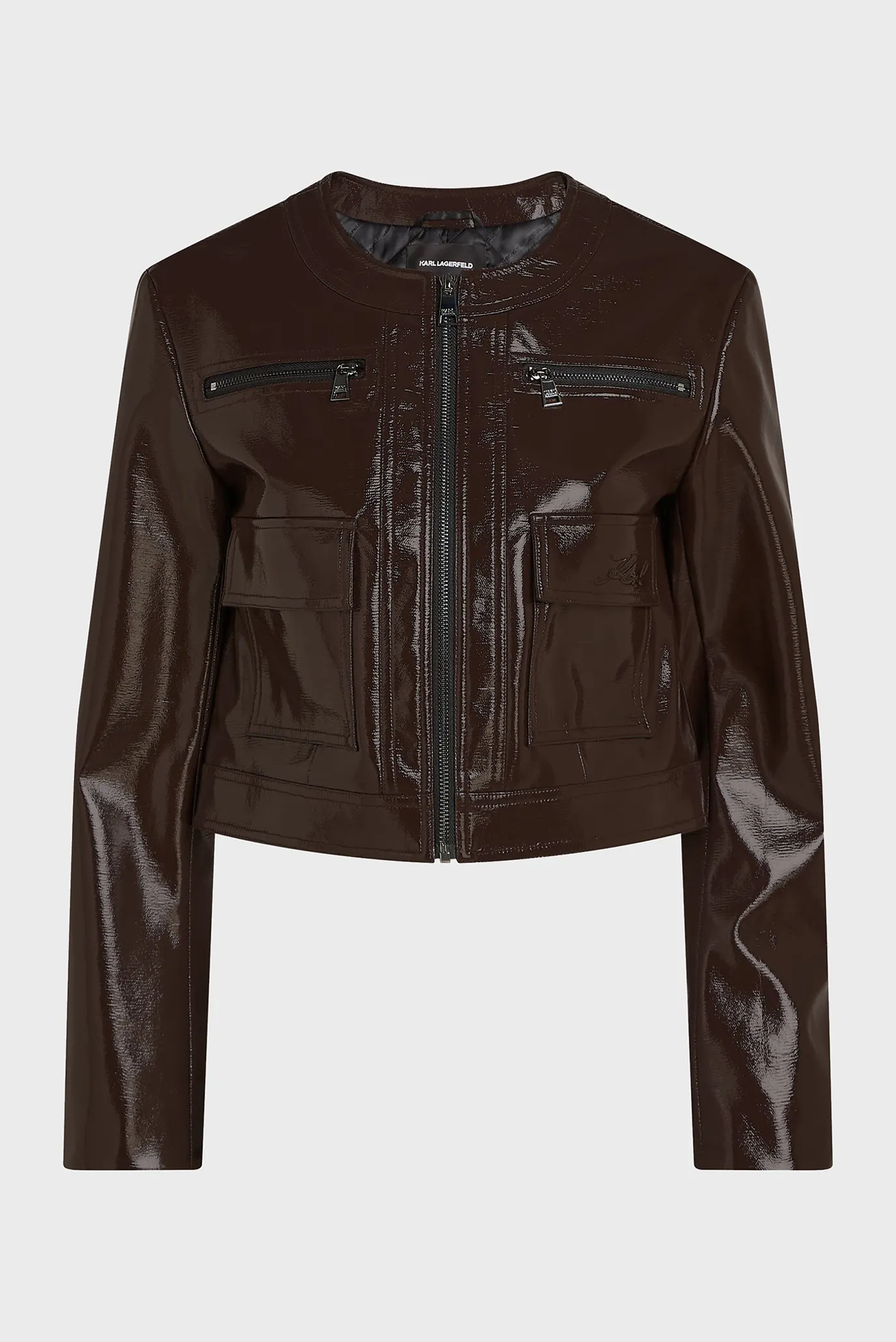 Женская темно-коричневая куртка patent 5