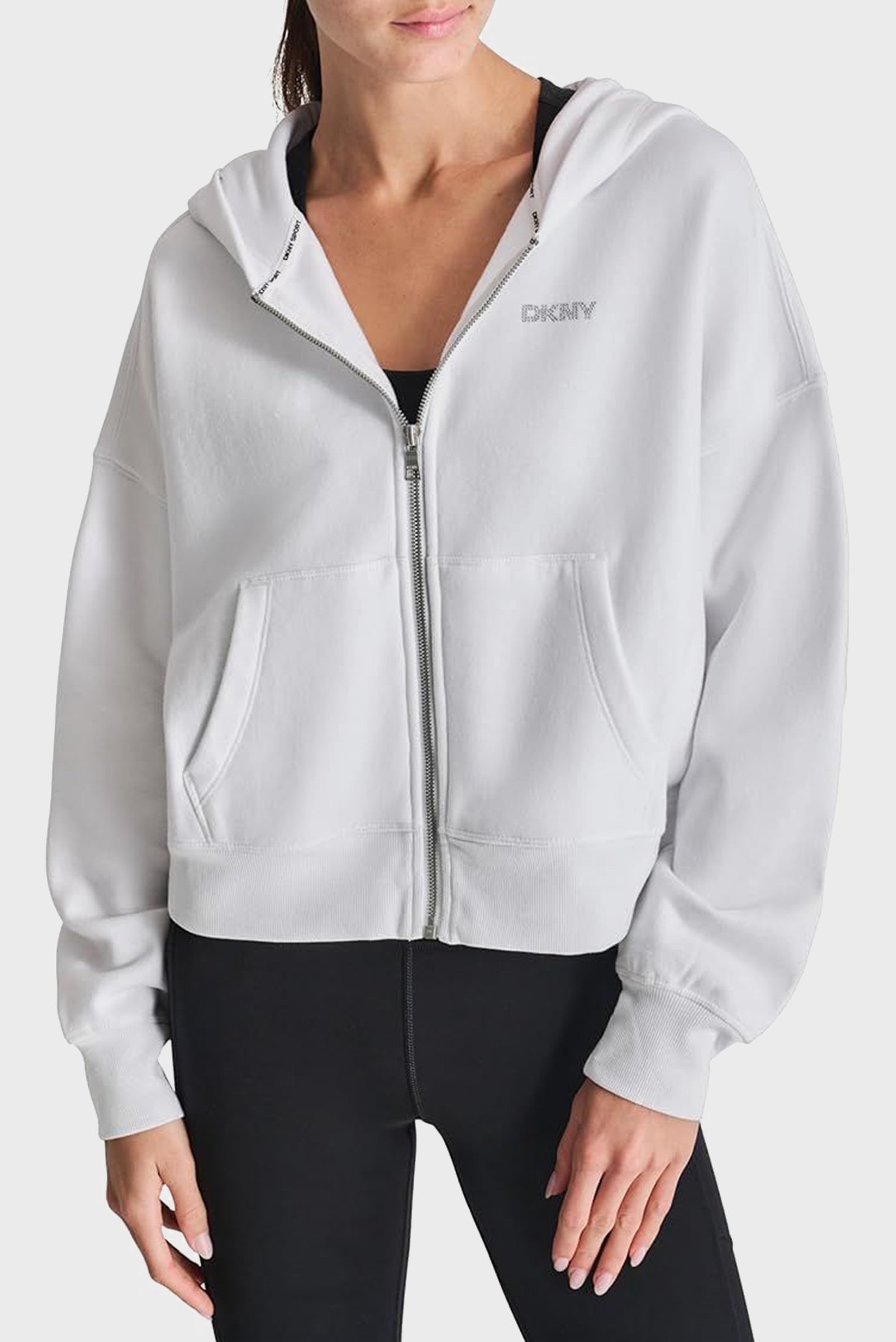 Женское белое худи Белый L DKNY DP4J9489 Женское белое худи Белый L DKNY DP4J9489