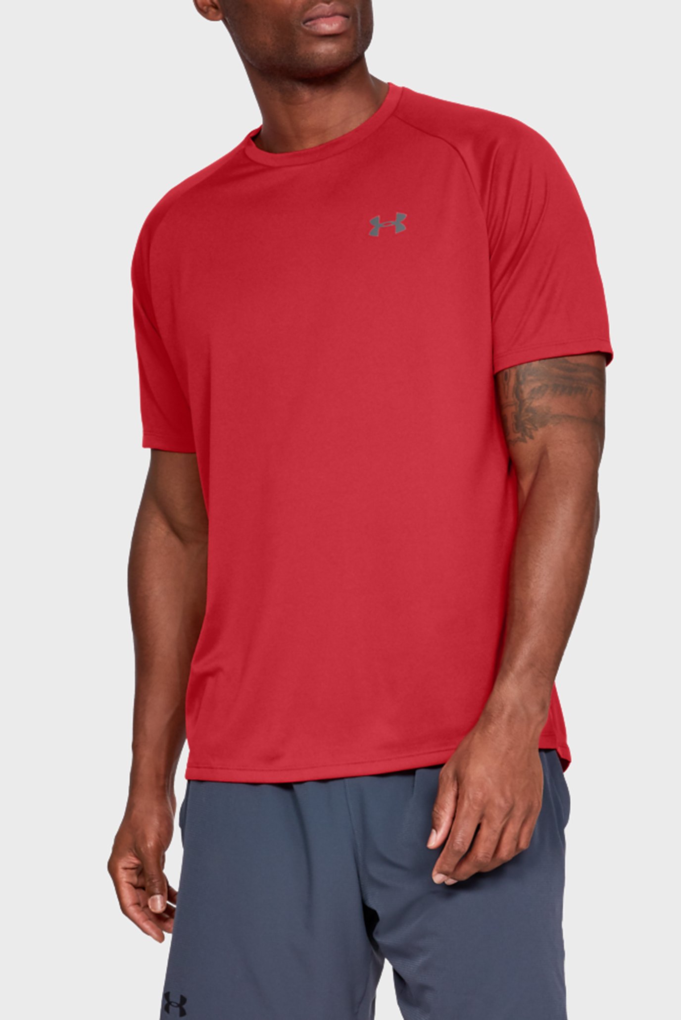 Мужская красная футболка UA Tech 2.0 SS Tee-RED 1