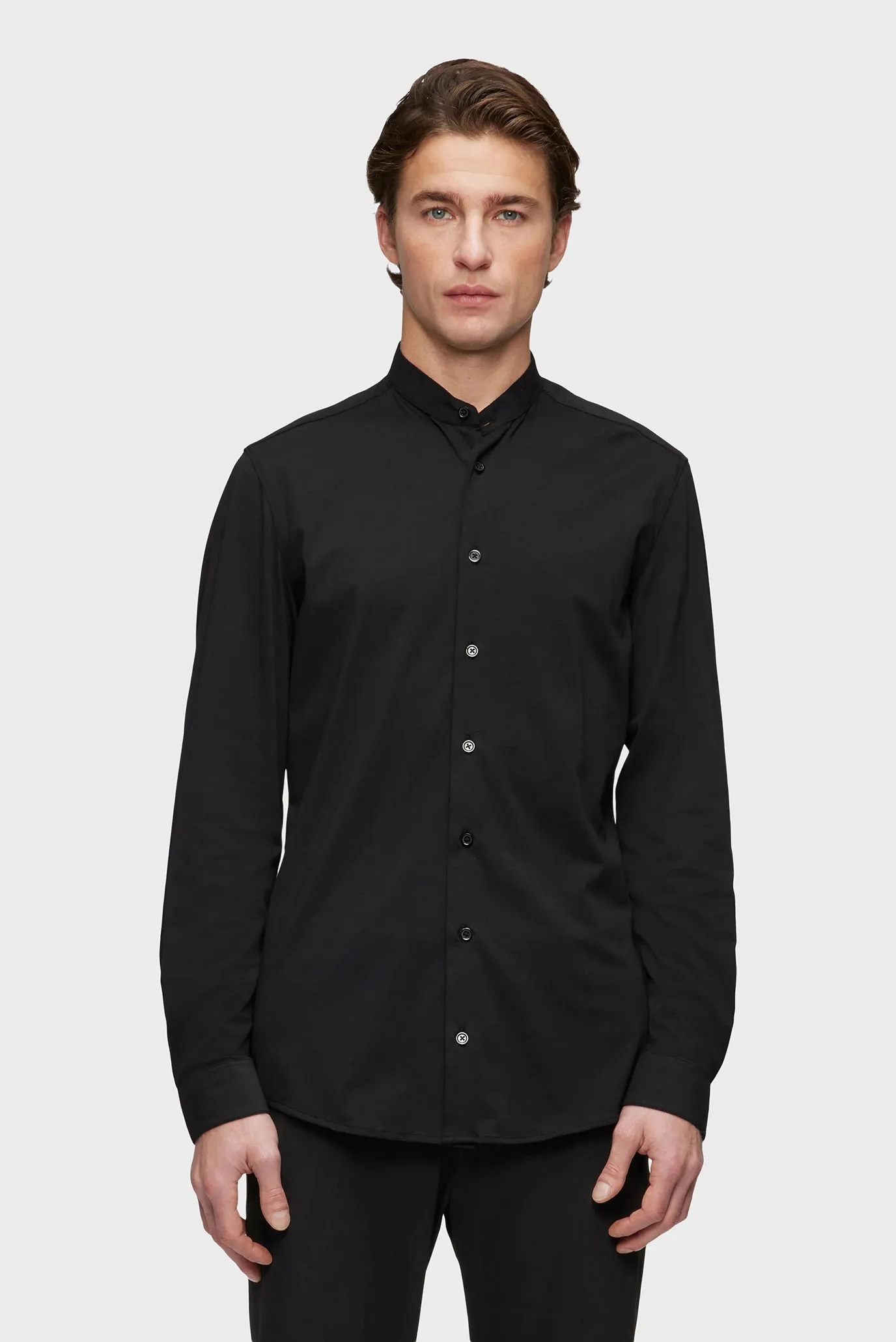 Мужская черная рубашка TIO 1