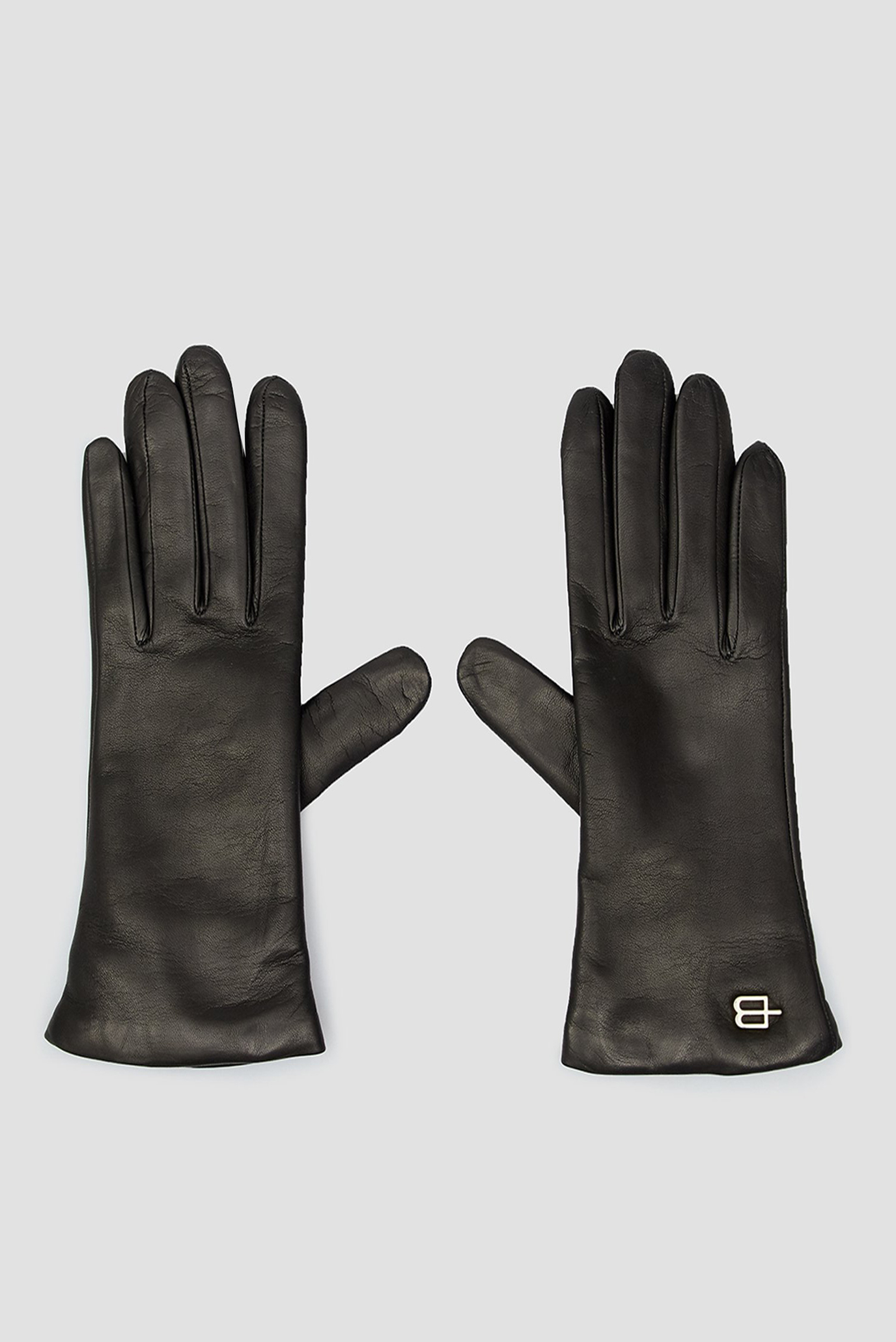 Жіночі чорні шкіряні рукавички 1