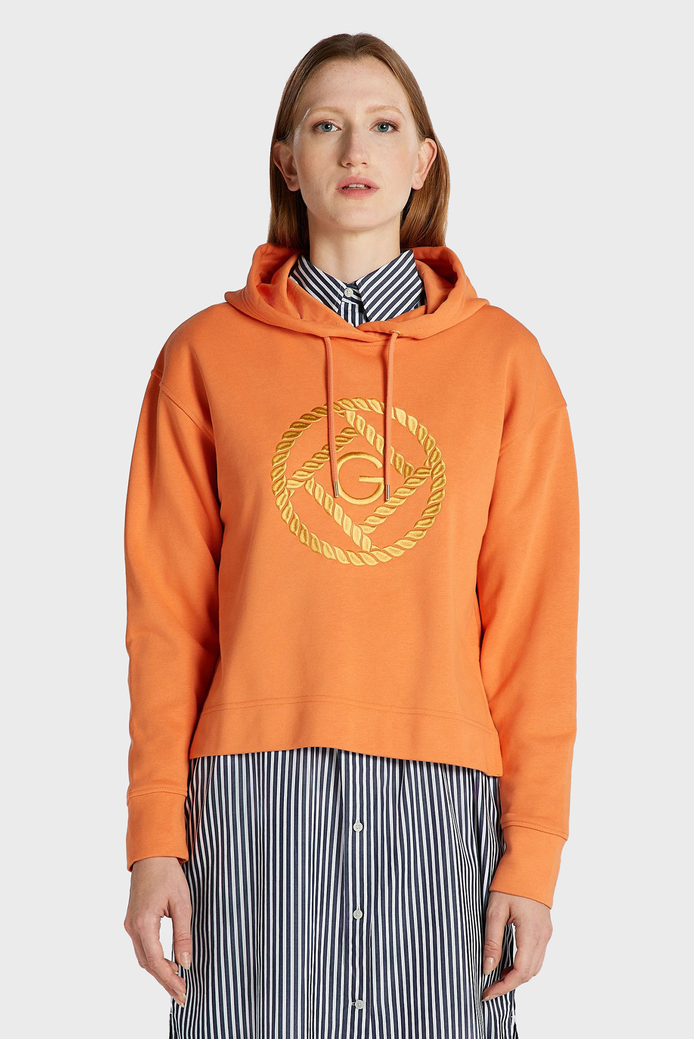 Женское оранжевое худи D2. ROPE ICON HOODIE 1