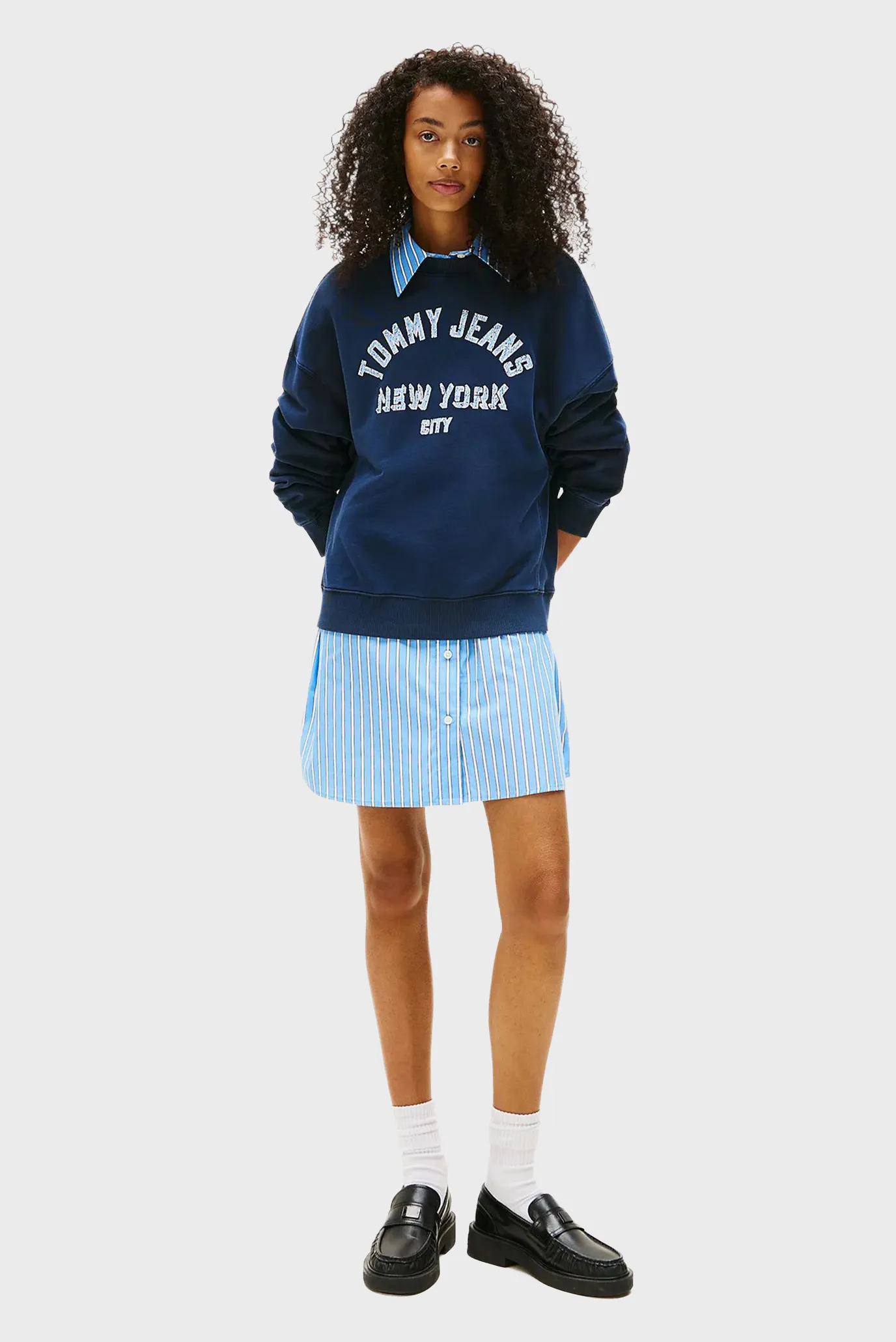 Женский темно-синий свитшот VARSITY OVERDYE 4