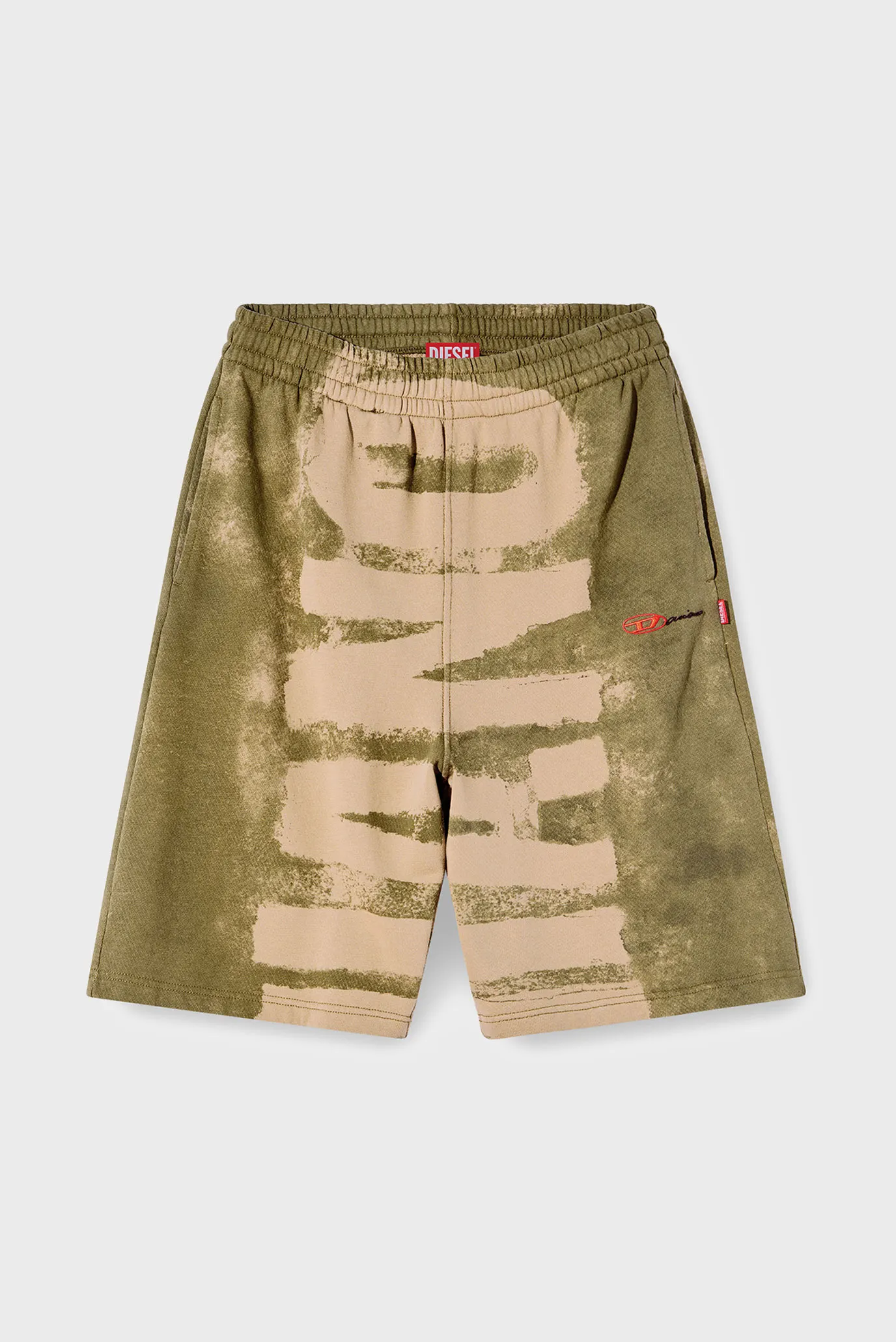 Чоловічі зелені шорти P-MARSHY-BLEEDING Diesel x Damiano David 4