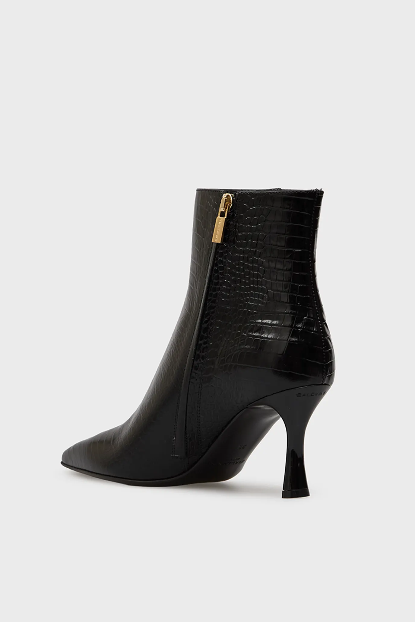 Женские черные кожаные ботильоны 4