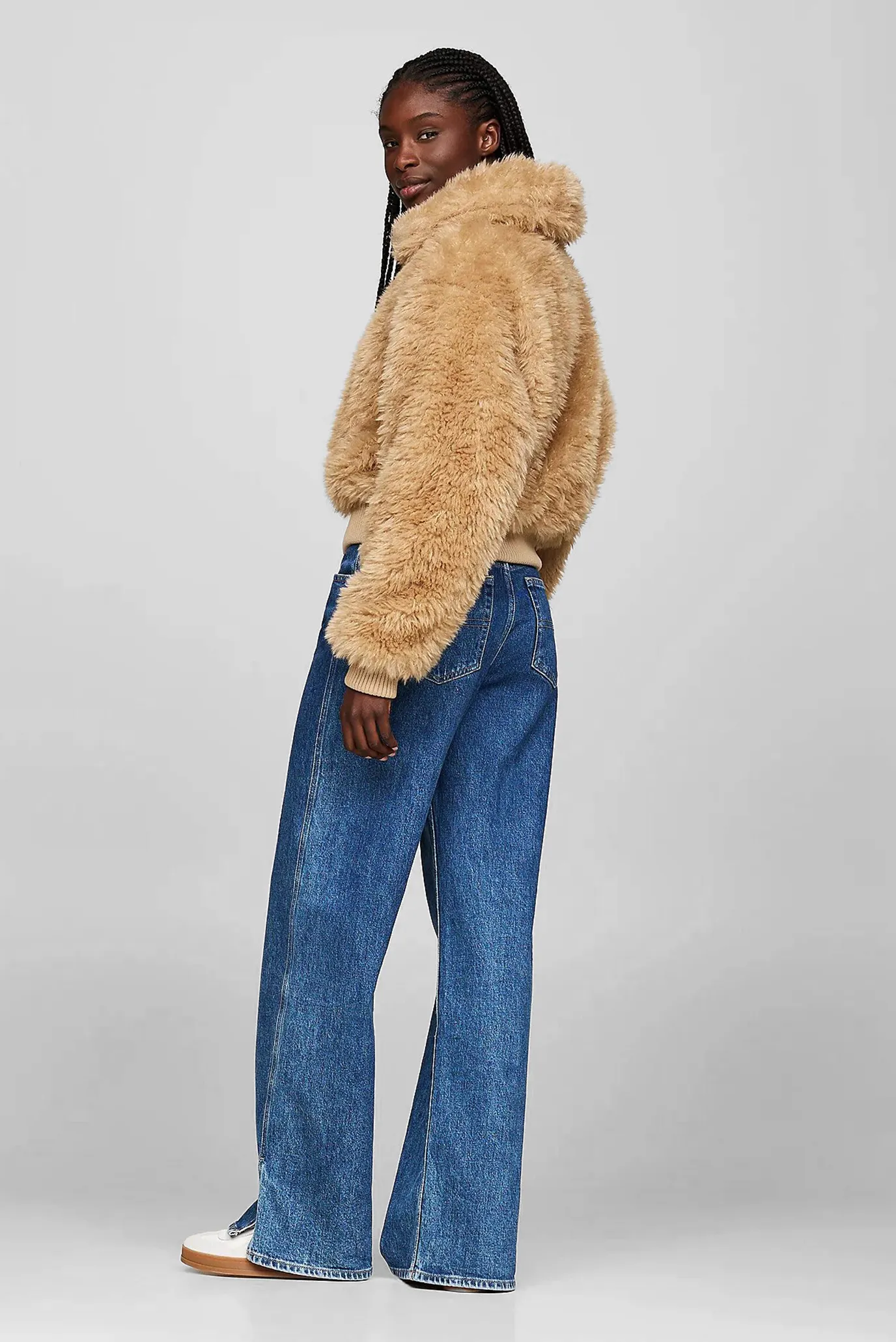 Жіноча бежева шуба TJW FAUX SHEARLING JACKET 3