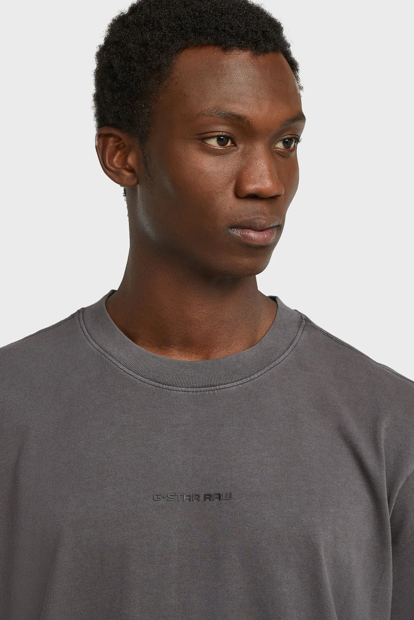 Чоловіча темно-сіра футболка Overdyed 4