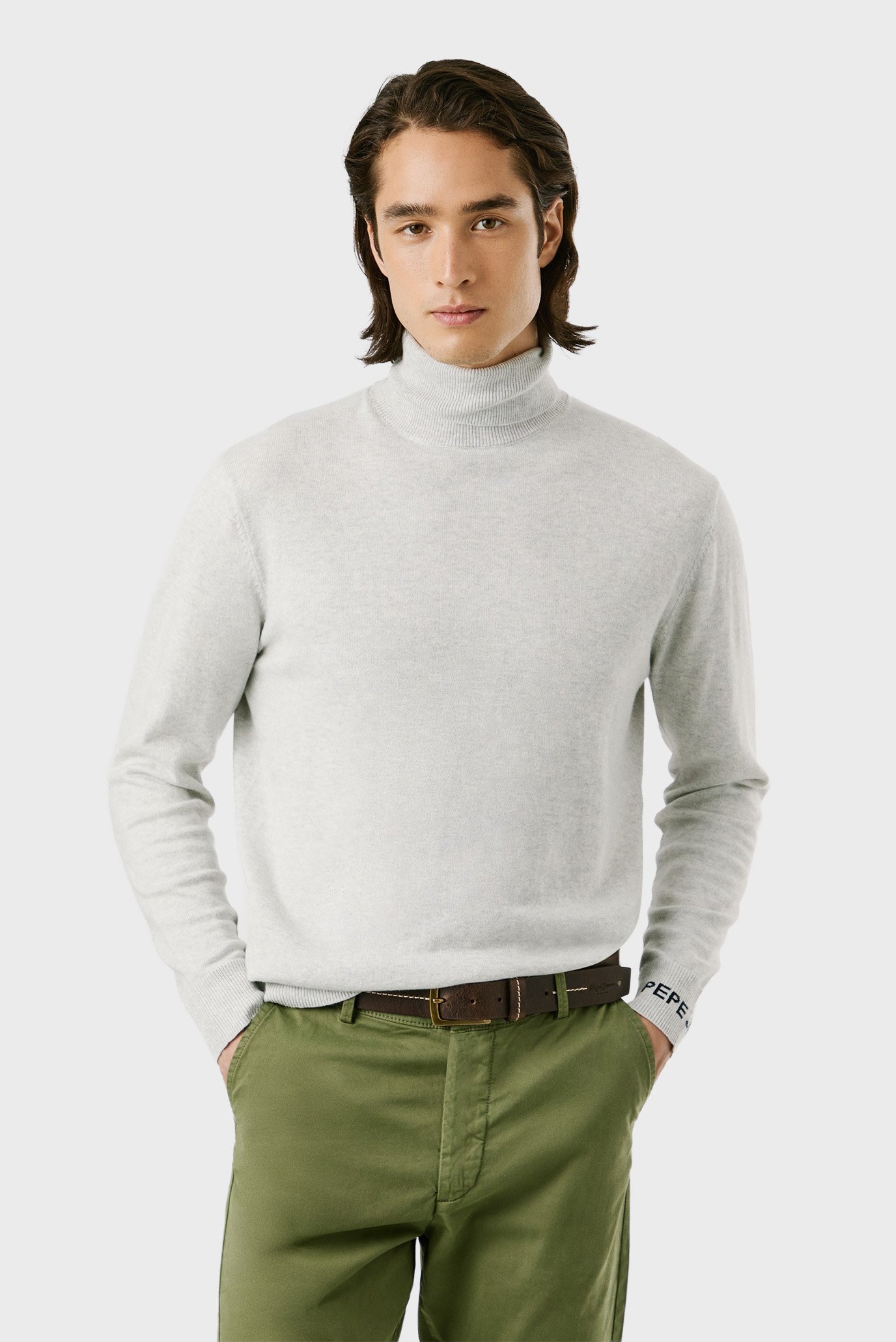 Мужской светло-серый гольф ANDRE TURTLE NECK Серый M Pepe Jeans PM7000011 Мужской светло-серый гольф ANDRE TURTLE NECK Серый M Pepe Jeans PM7000011