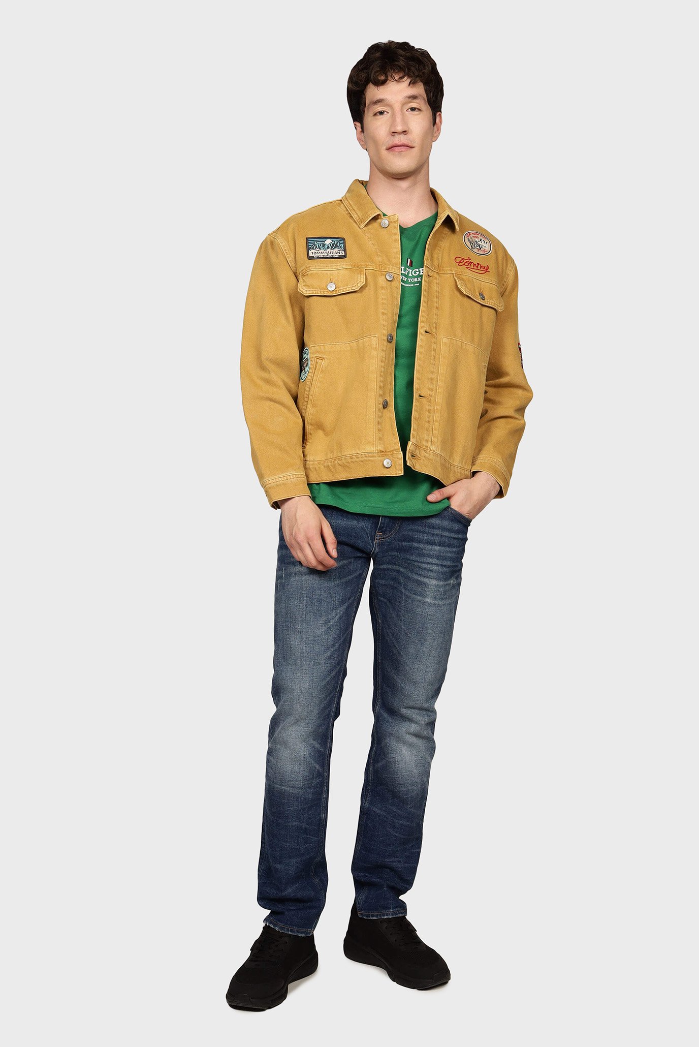 Мужская горчичная джинсовая куртка TJM MULTI PATCH JACKET Желтый L Tommy Jeans DM0DM21270 Мужская горчичная джинсовая куртка TJM MULTI PATCH JACKET Желтый L Tommy Jeans DM0DM21270