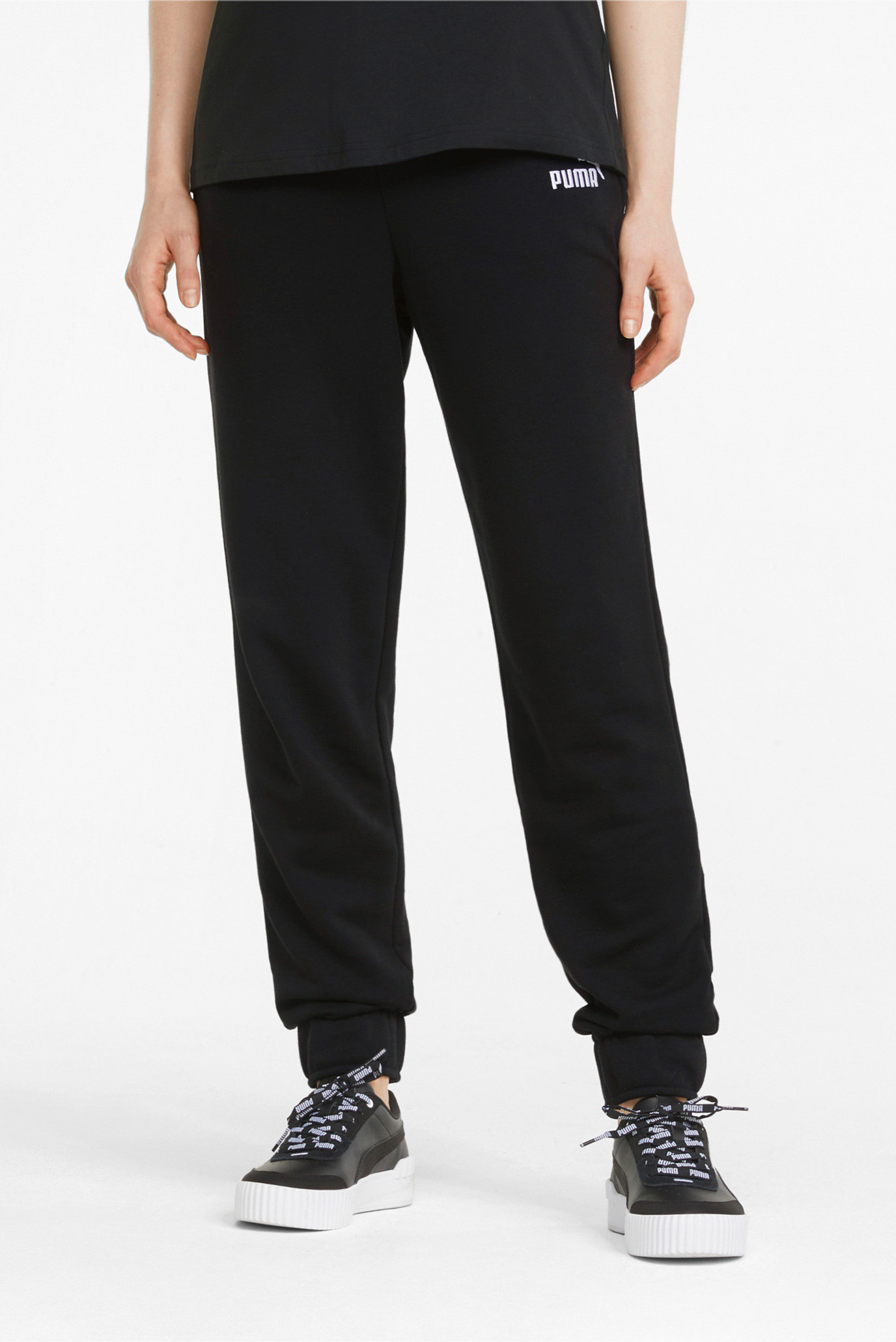 Женские черные спортивные брюки Essentials+ Embroidery Women's Pants 1